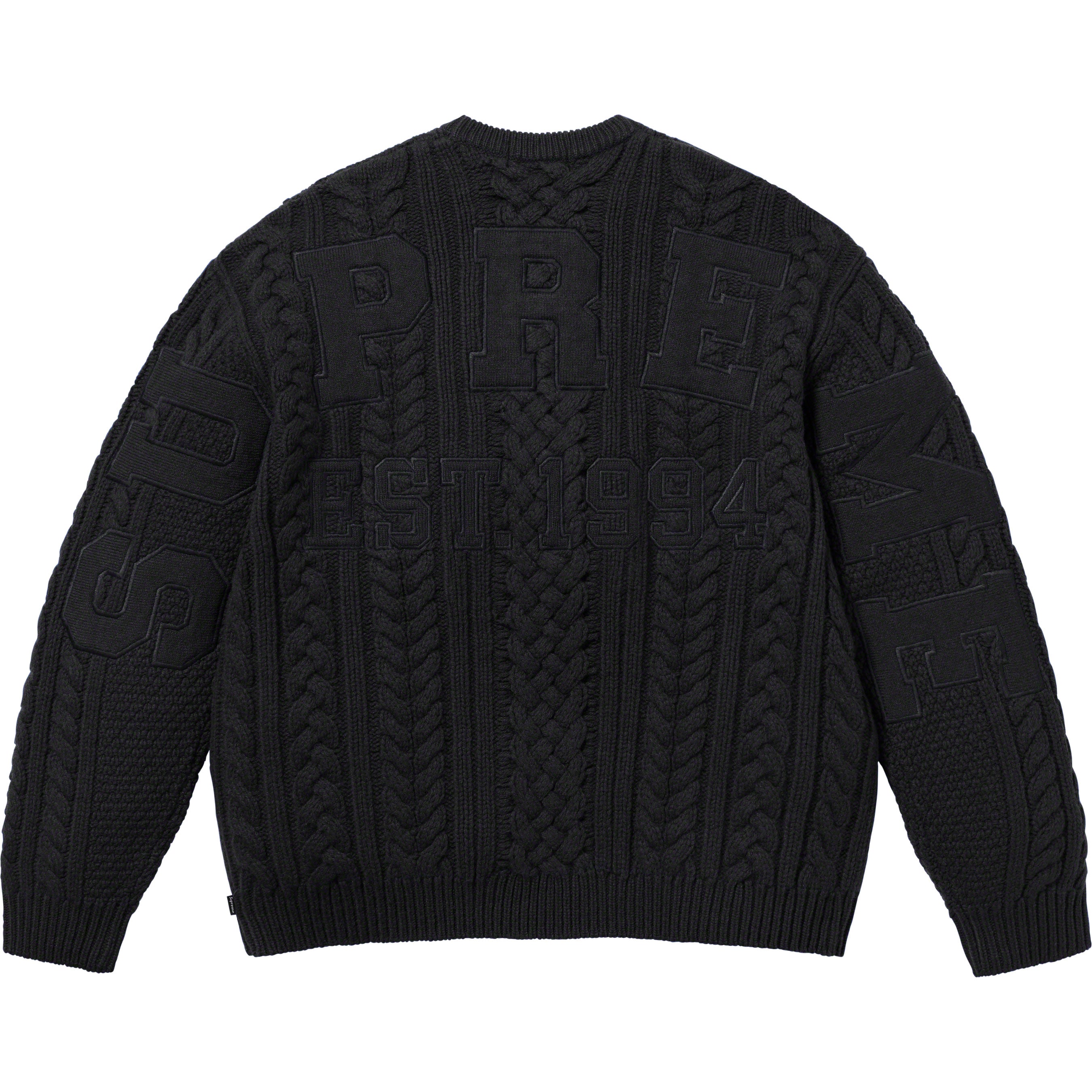 Appliqué Cable Knit Sweater