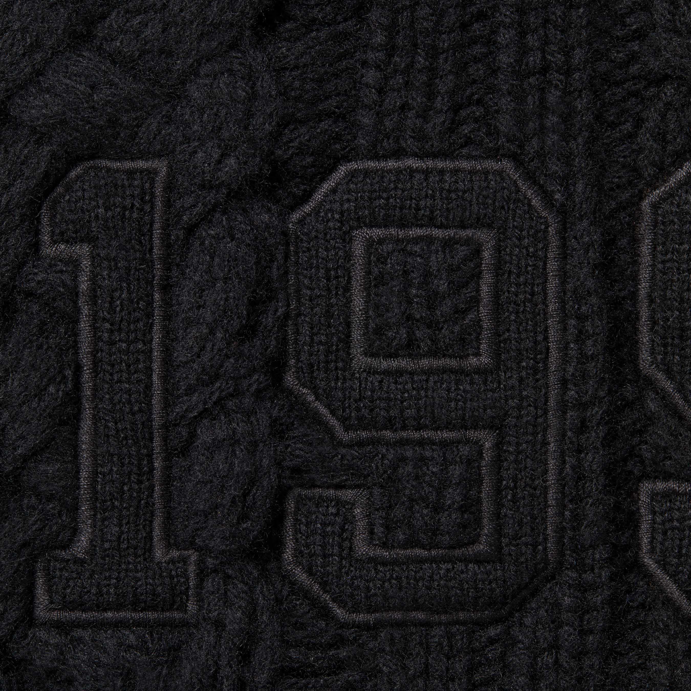 Appliqué Cable Knit Sweater