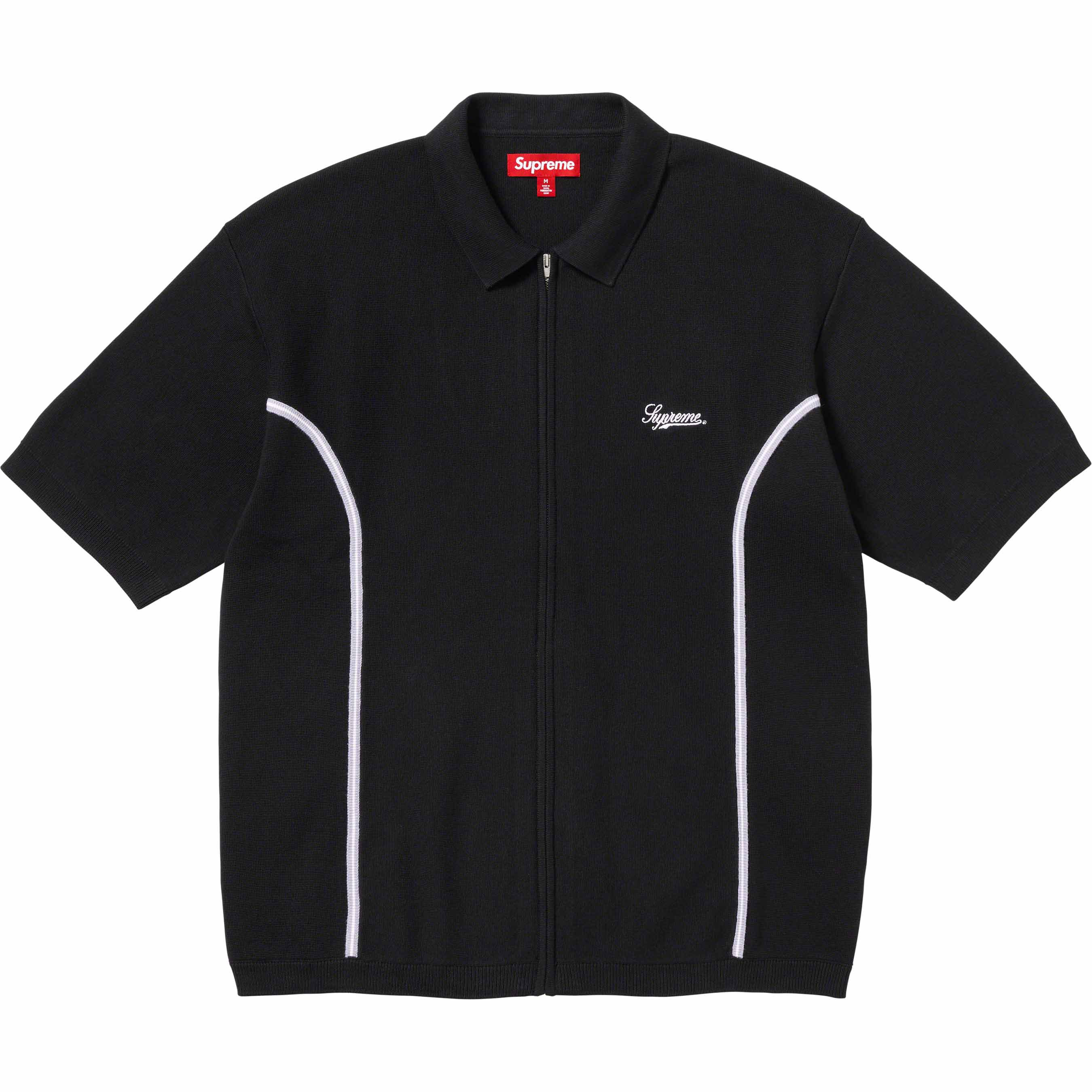 Piping Zip Up Polo