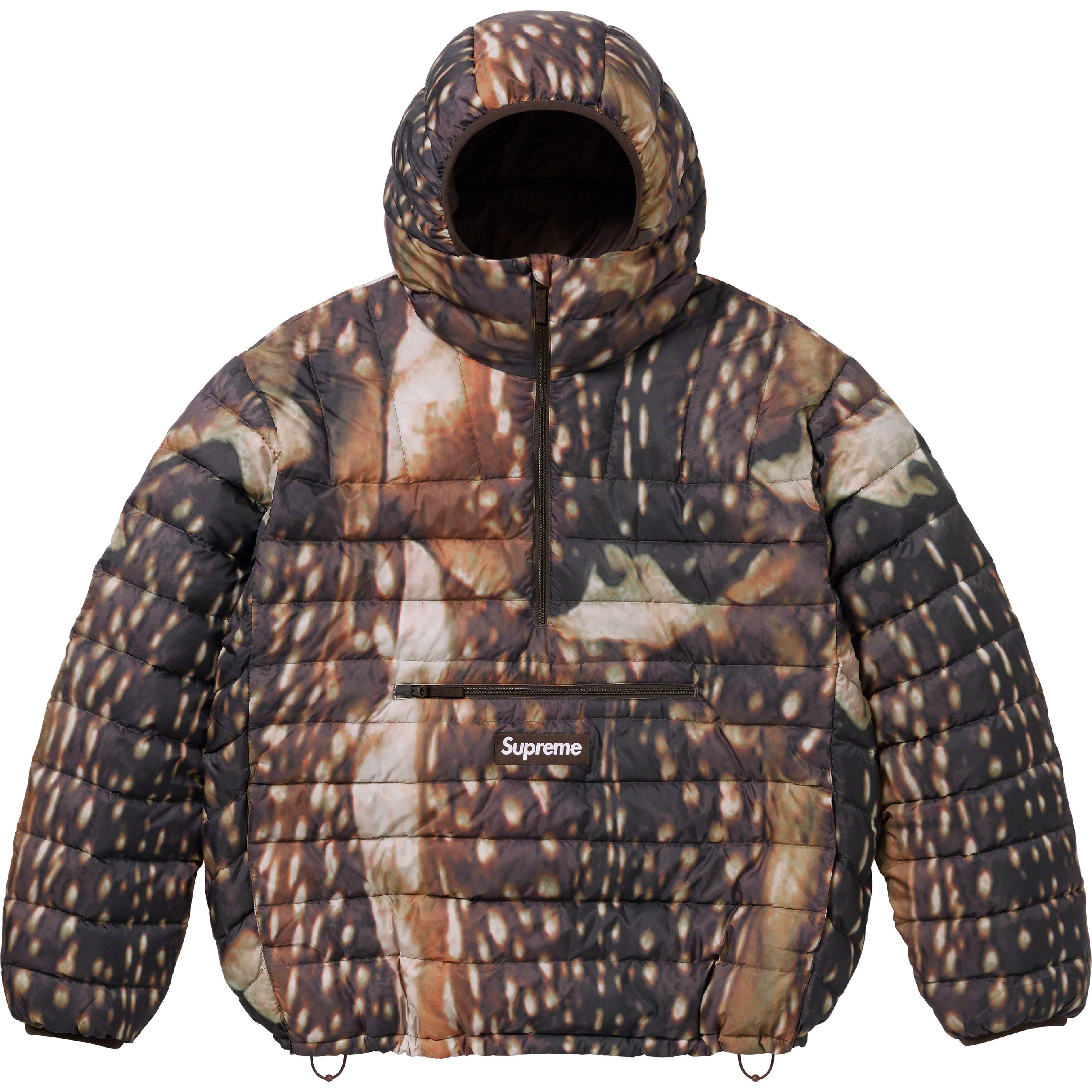 Micro Down Half Zip Hooded Pullover