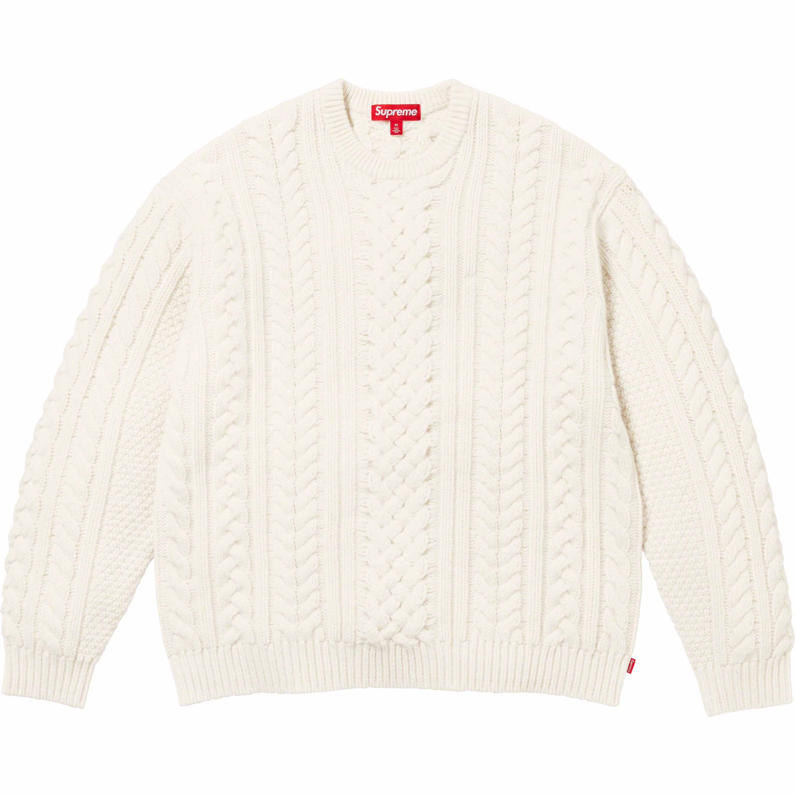 Appliqué Cable Knit Sweater