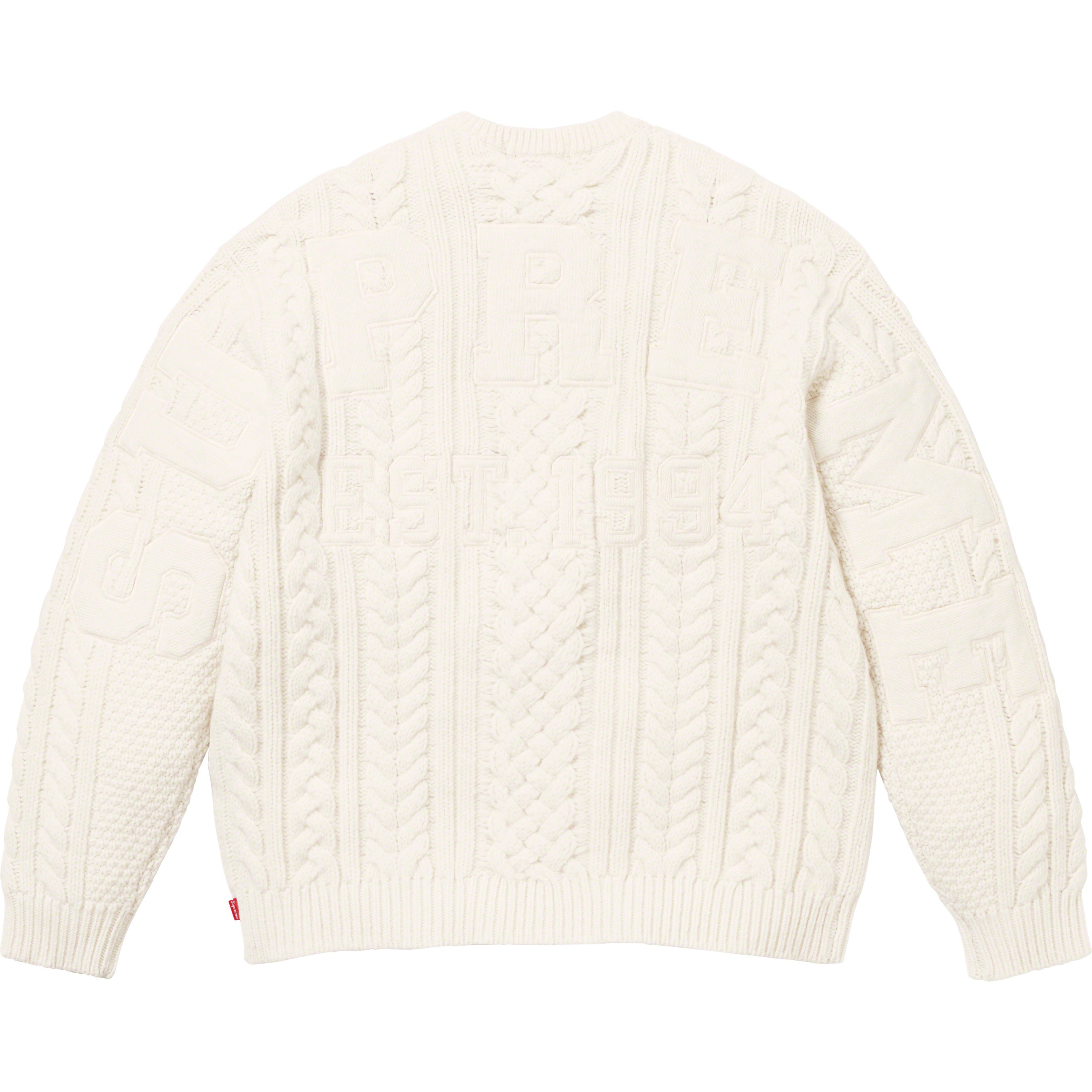 Appliqué Cable Knit Sweater