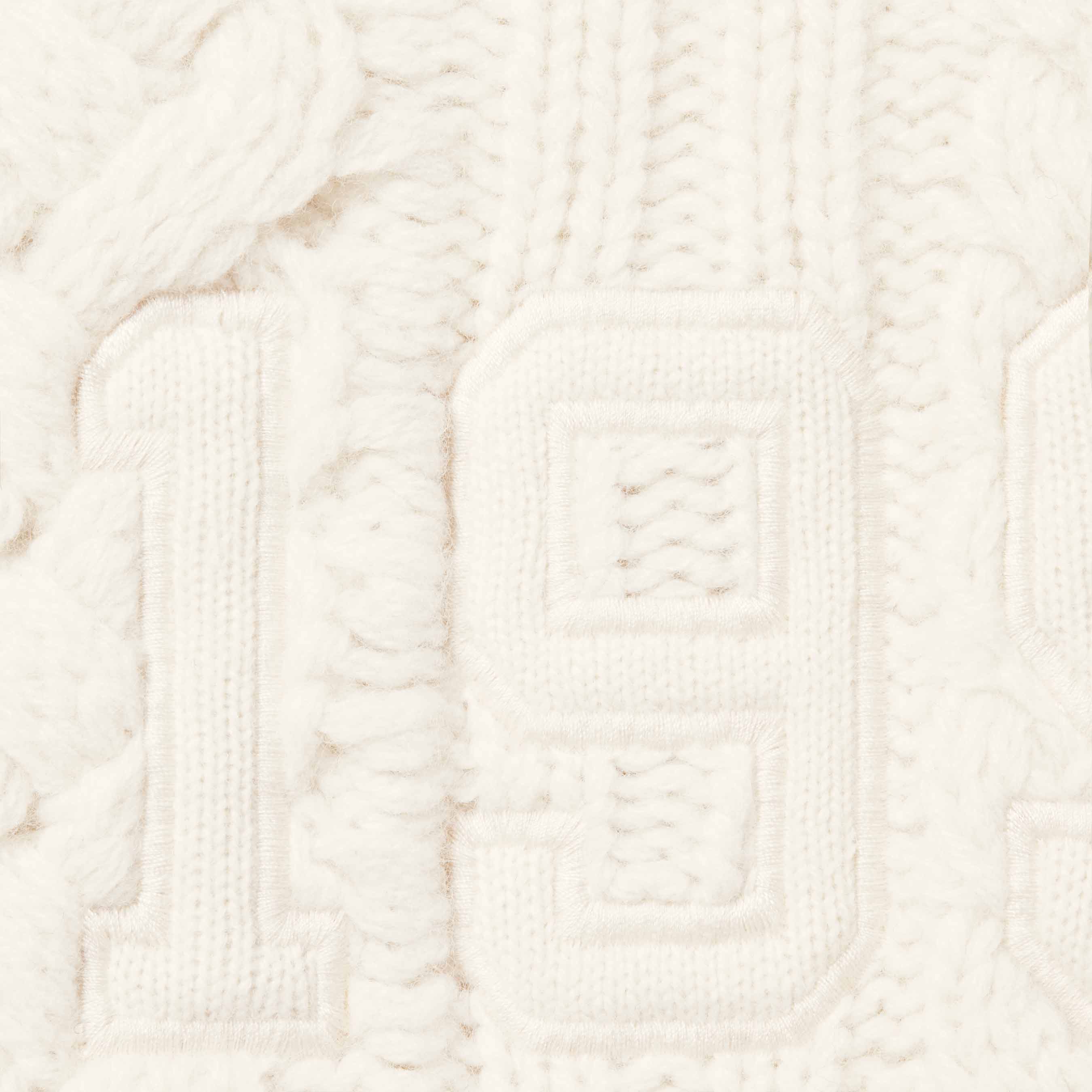 Appliqué Cable Knit Sweater