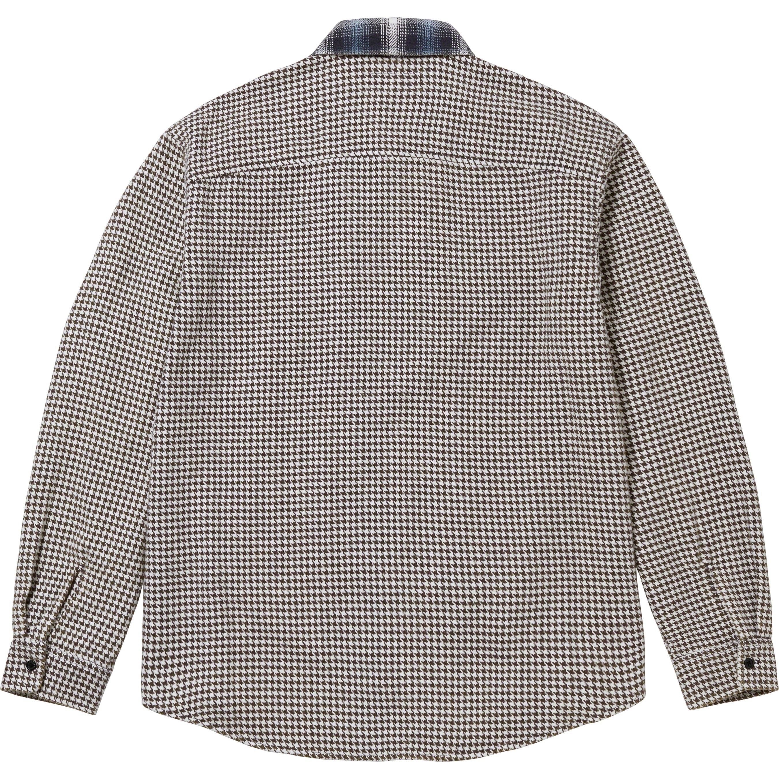Houndstooth Plaid Flannel Shirt
