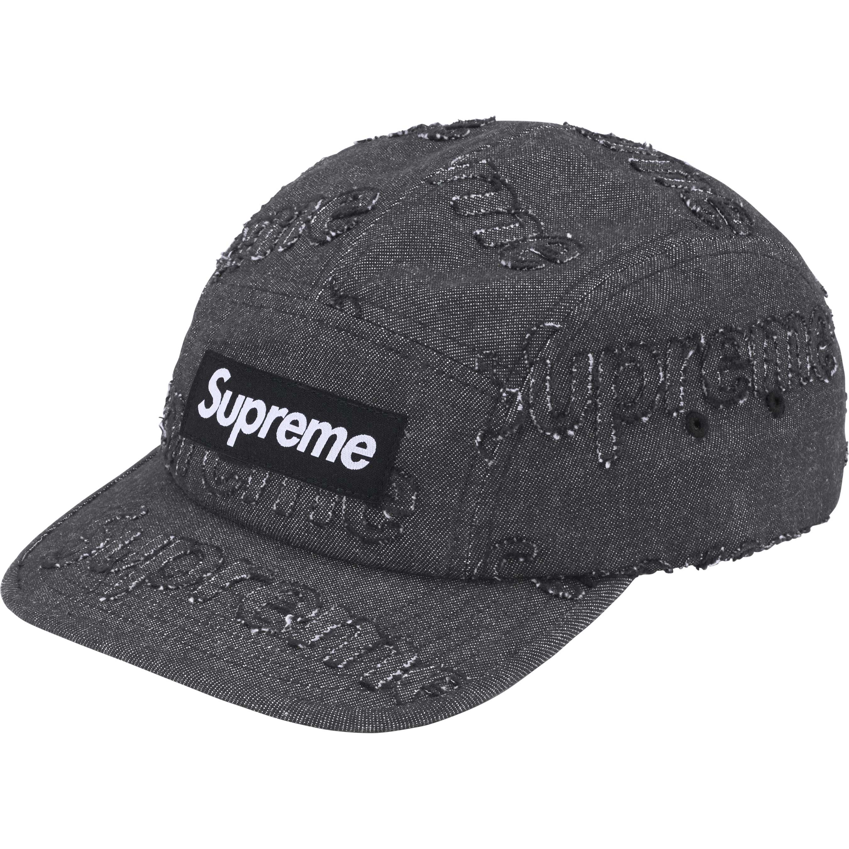 Lasered Denim Camp Cap