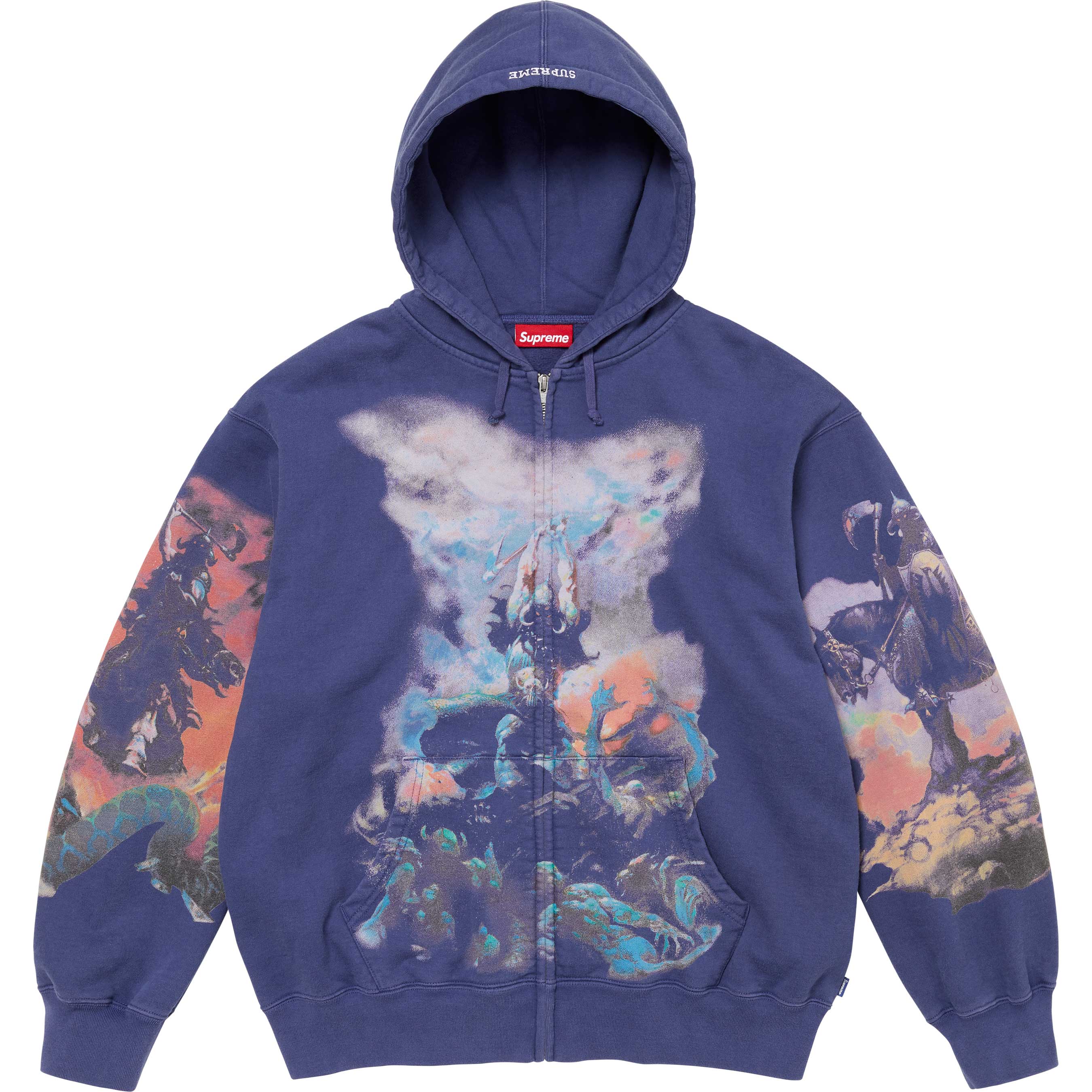 Supreme/Frank Frazetta Zip Up Hooded Sweatshirt