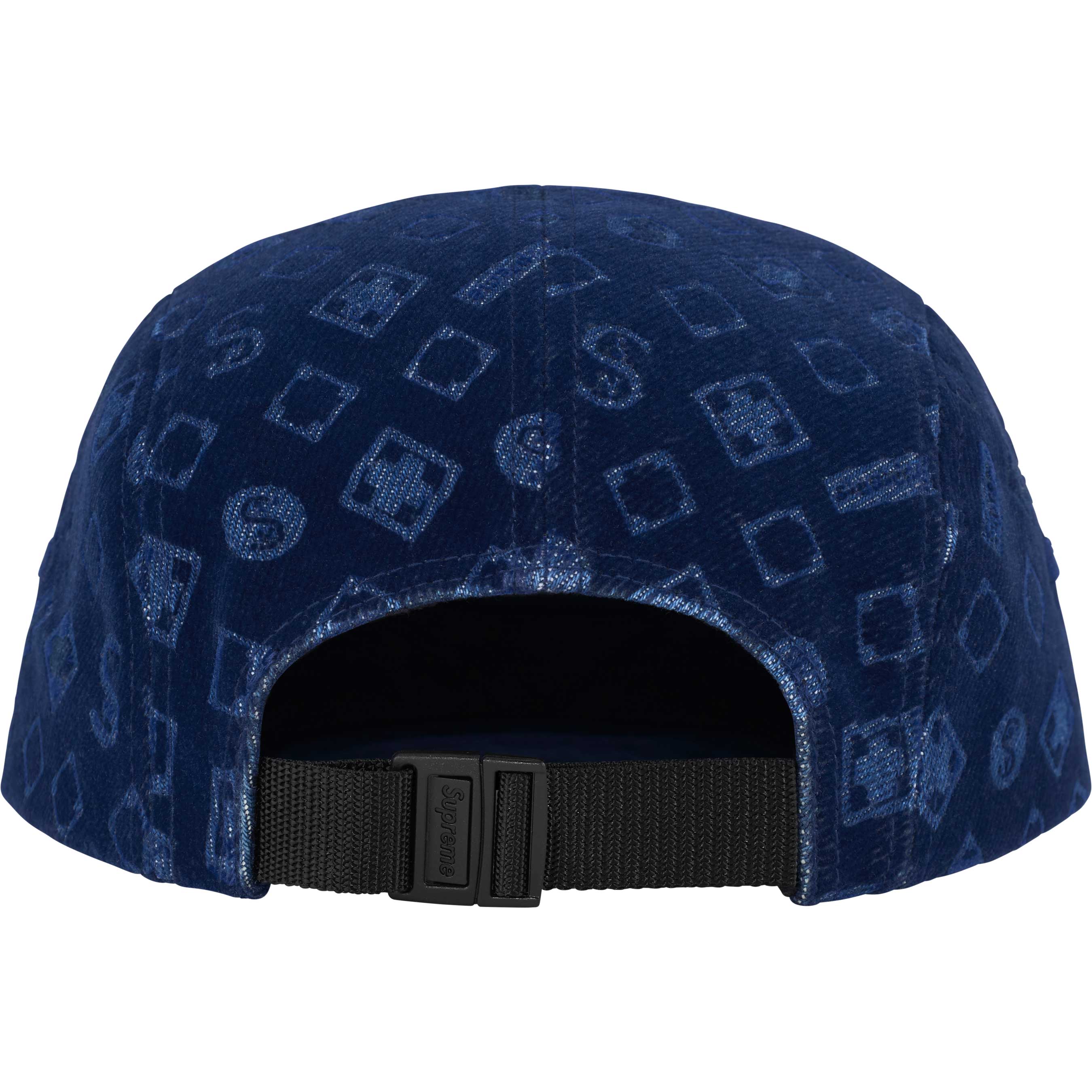 Flocked Denim Camp Cap