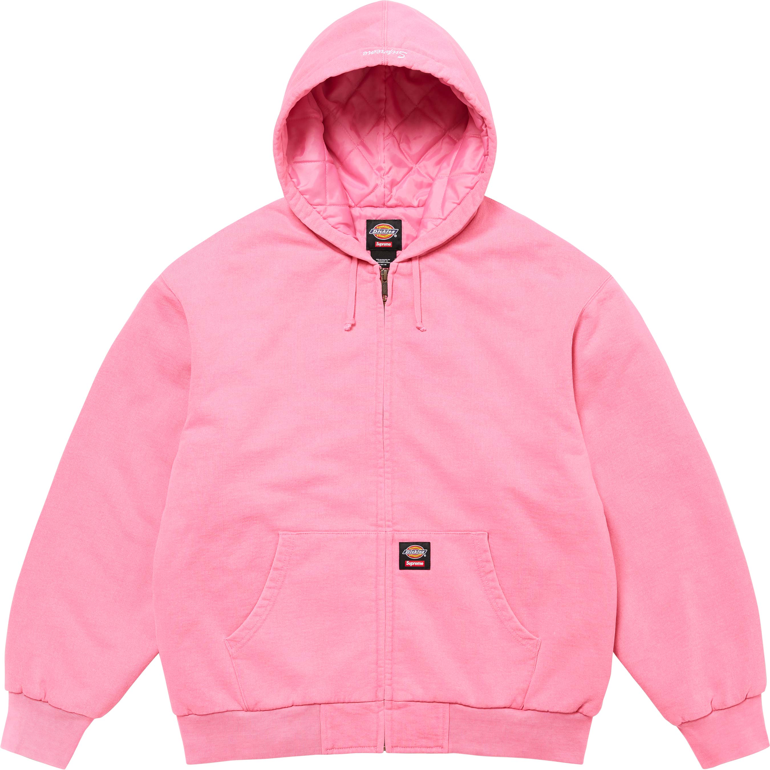 Supreme®/Dickies® Quilted Lined Zip Up Hooded Sweatshirt