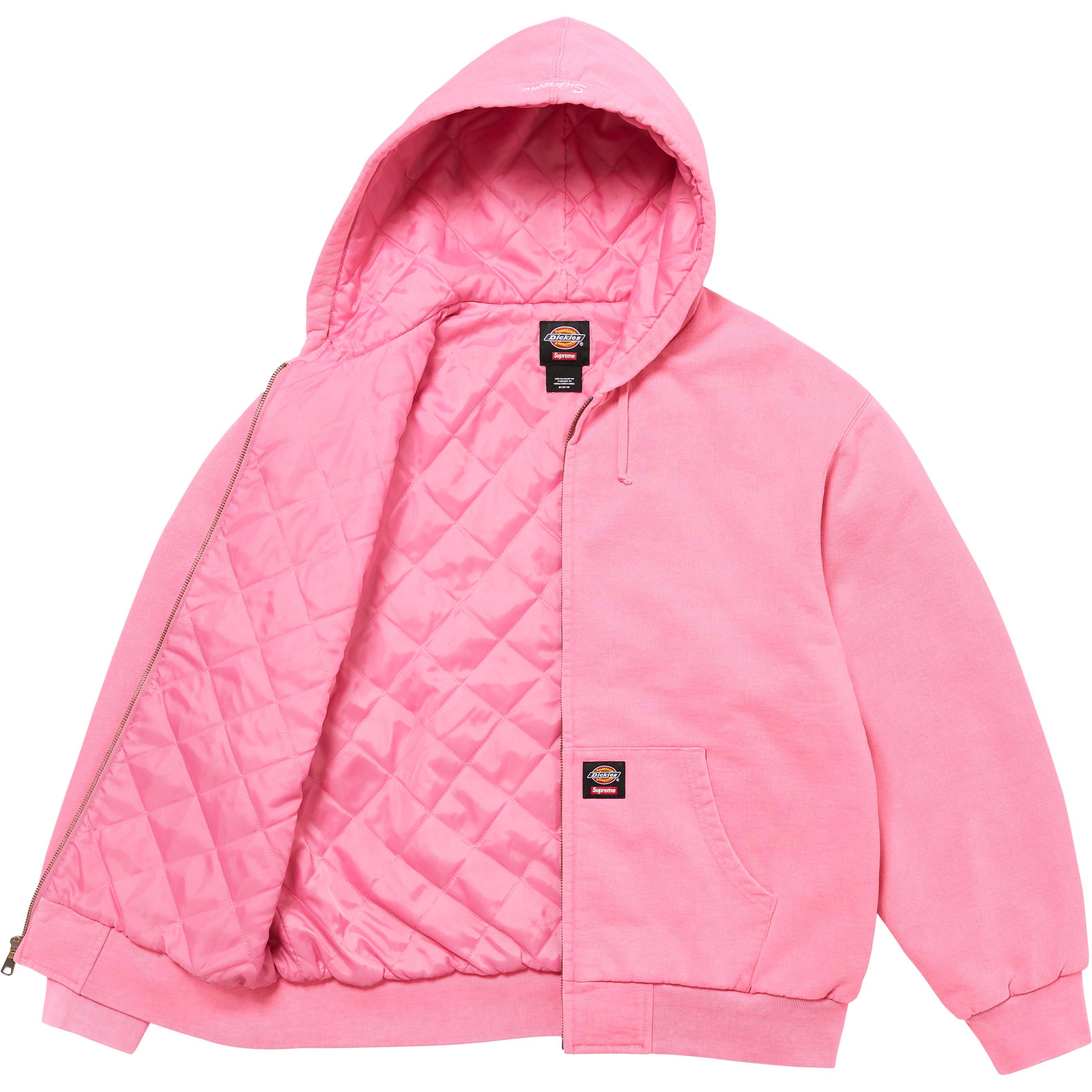 Supreme®/Dickies® Quilted Lined Zip Up Hooded Sweatshirt