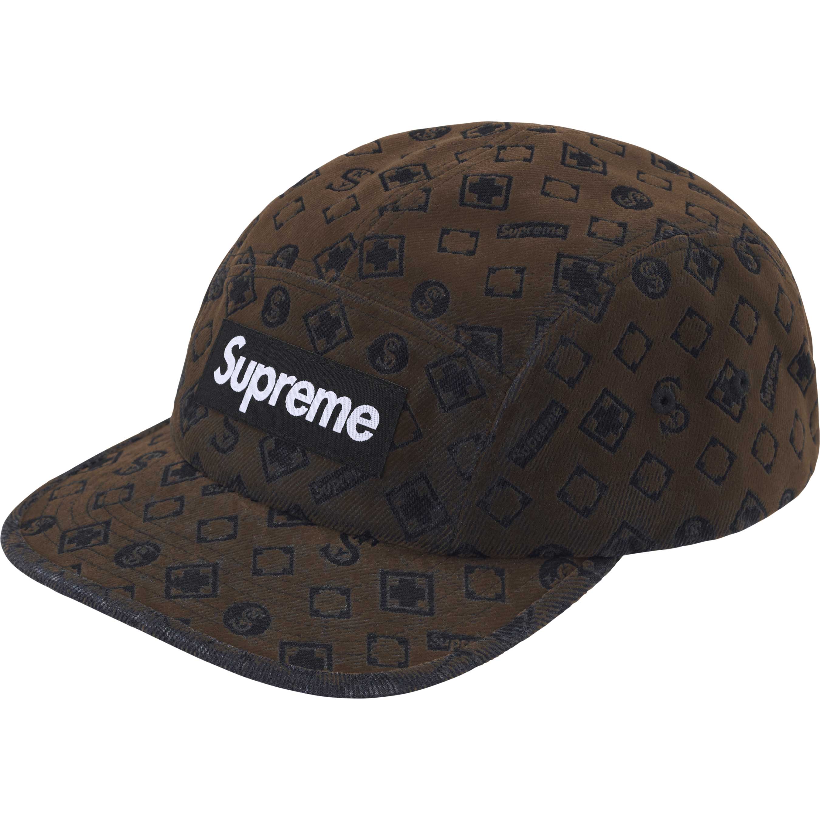 Flocked Denim Camp Cap