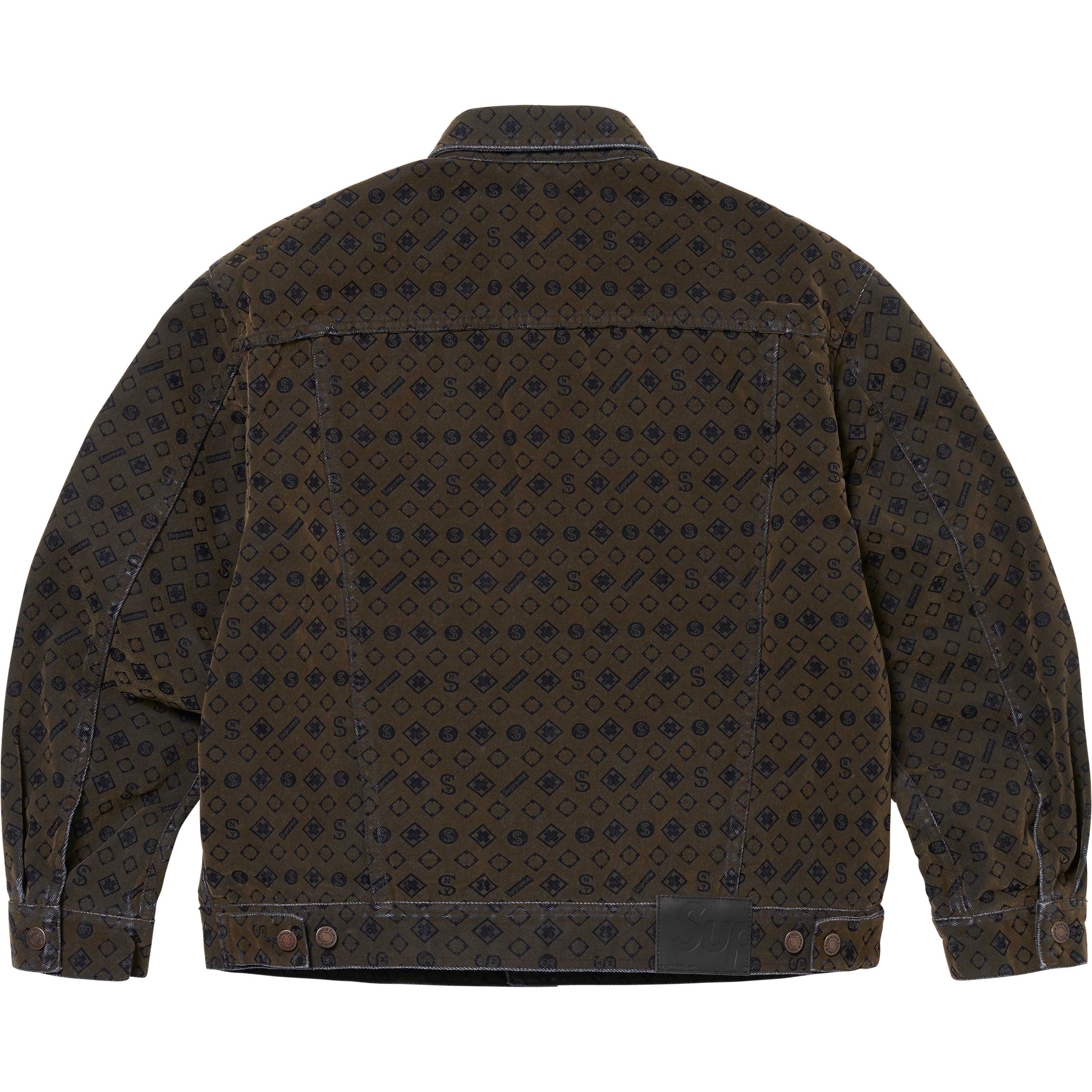 Flocked Denim Trucker Jacket