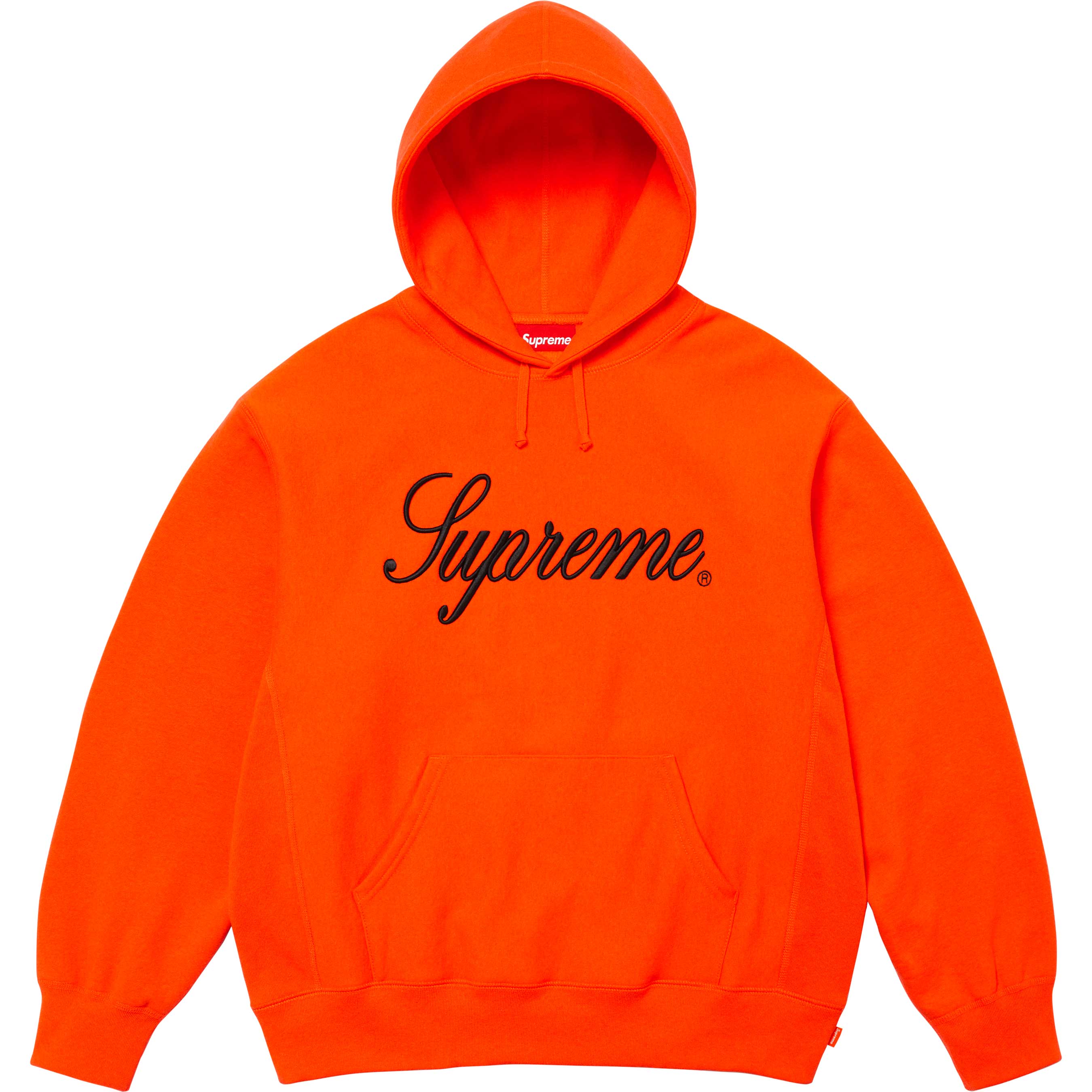 Embroidered Script Hooded Sweatshirt