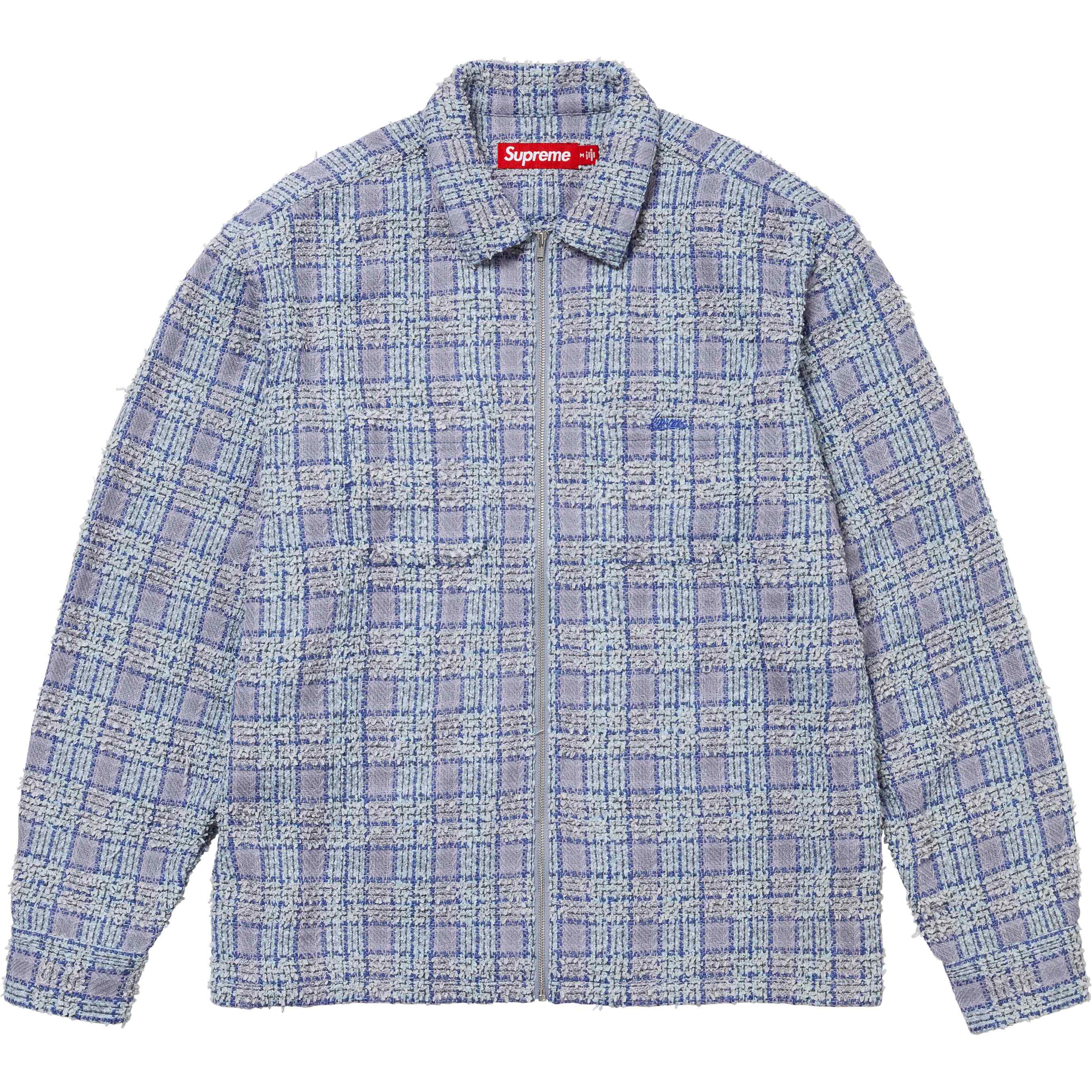 Bouclé Zip Up Shirt