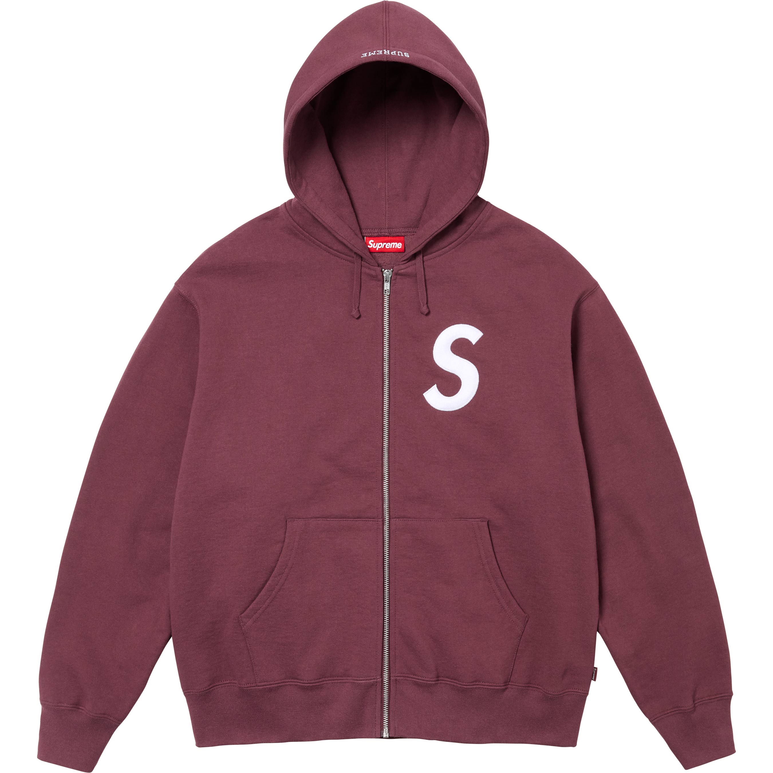 S Logo Zip Up Hooded Sweatshirt
