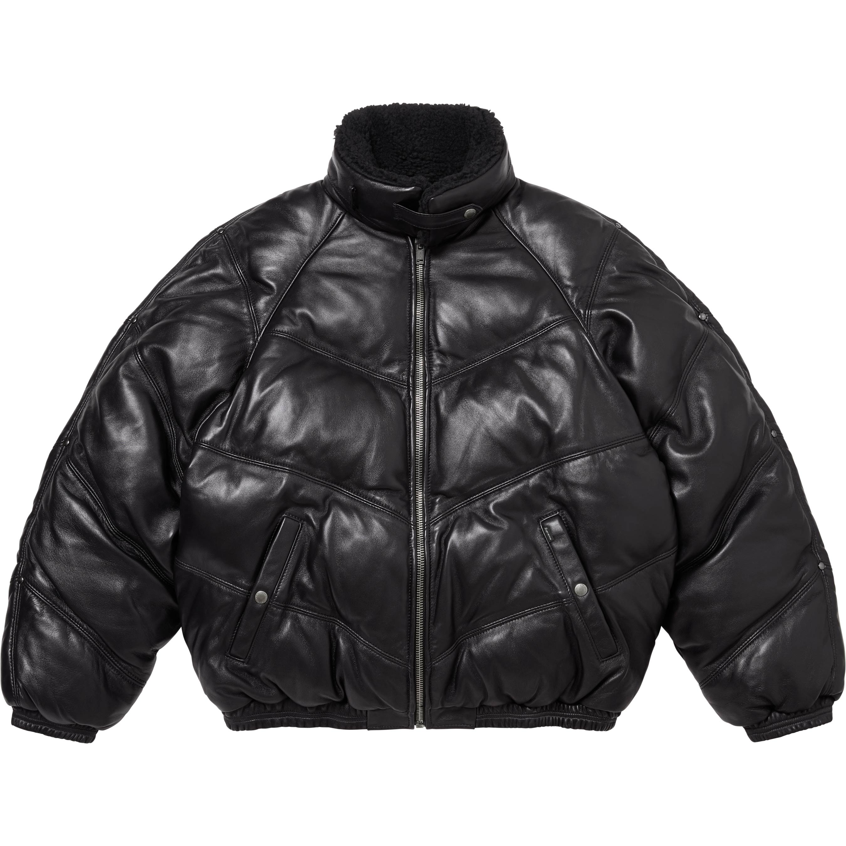 Supreme®/Schott® Chevron Leather Down Puffer Jacket