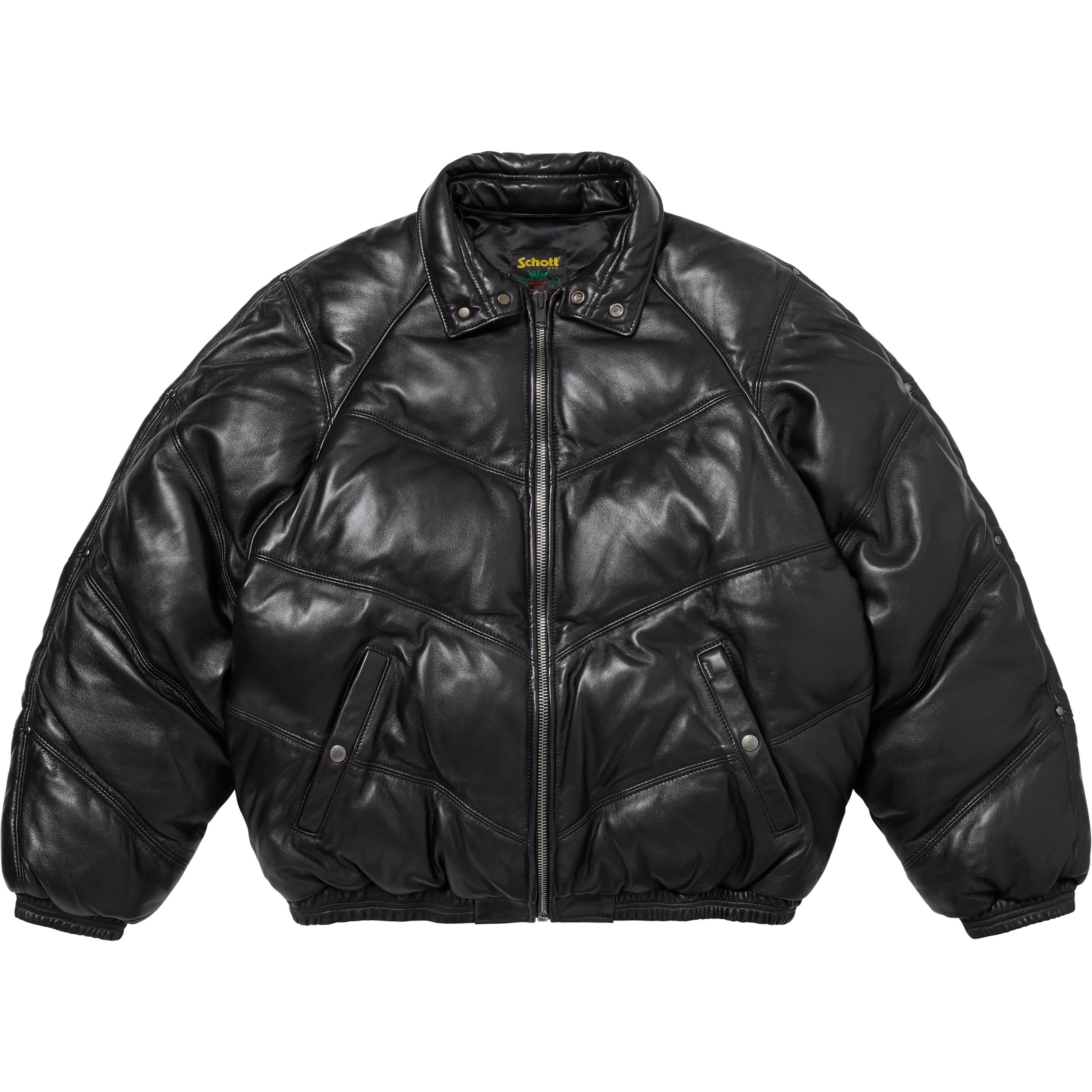 Supreme®/Schott® Chevron Leather Down Puffer Jacket