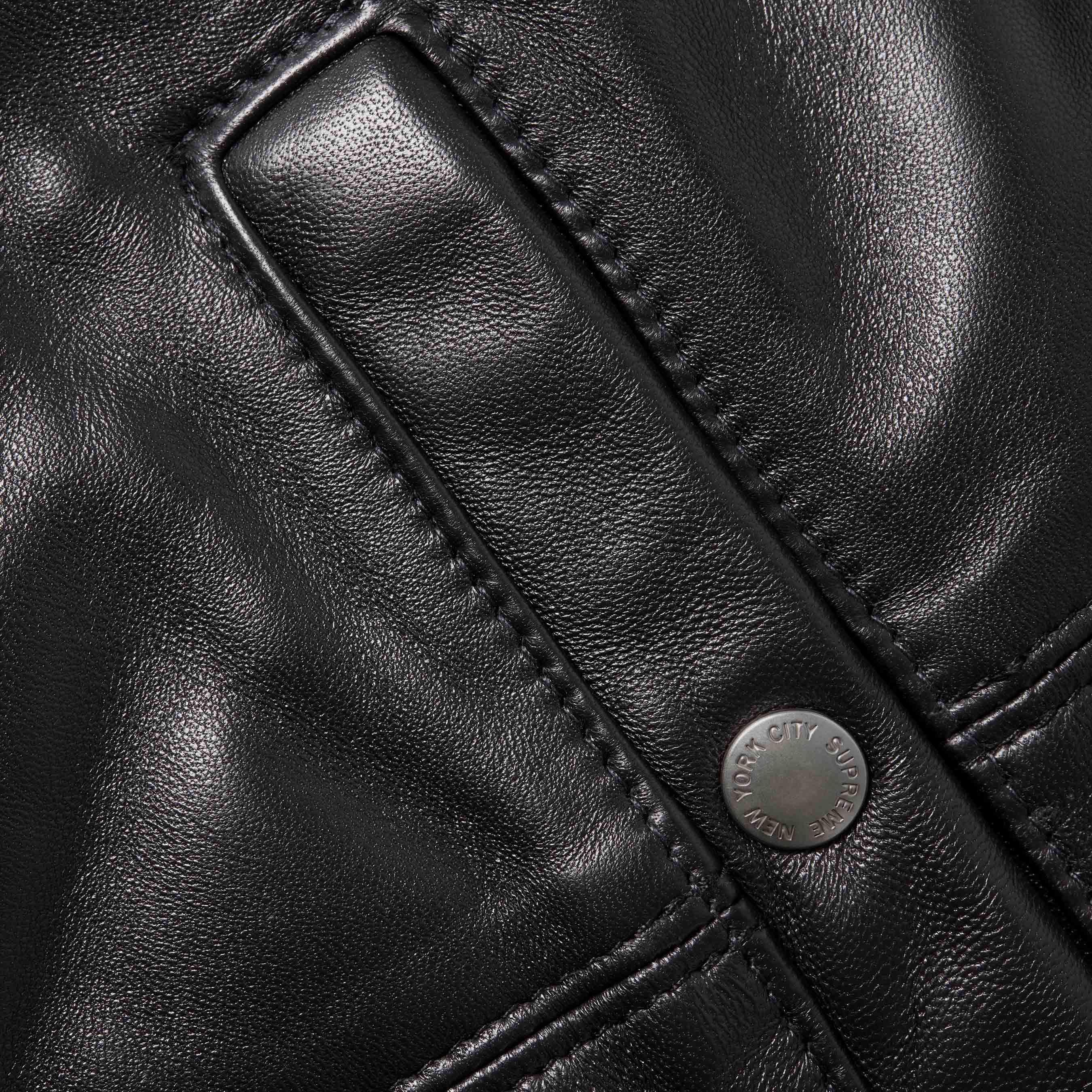 Supreme®/Schott® Chevron Leather Down Puffer Jacket