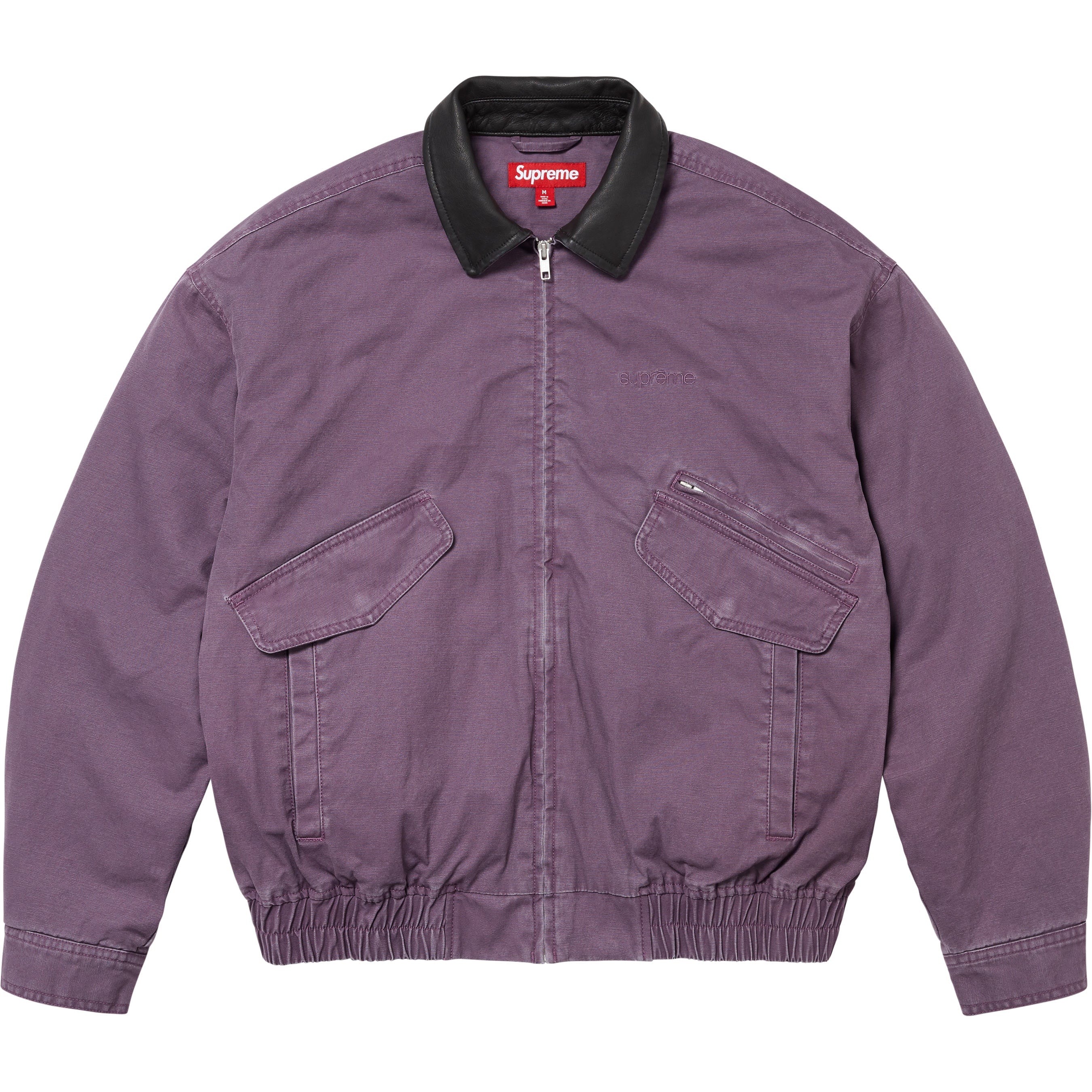 Leather Collar Utility Jacket