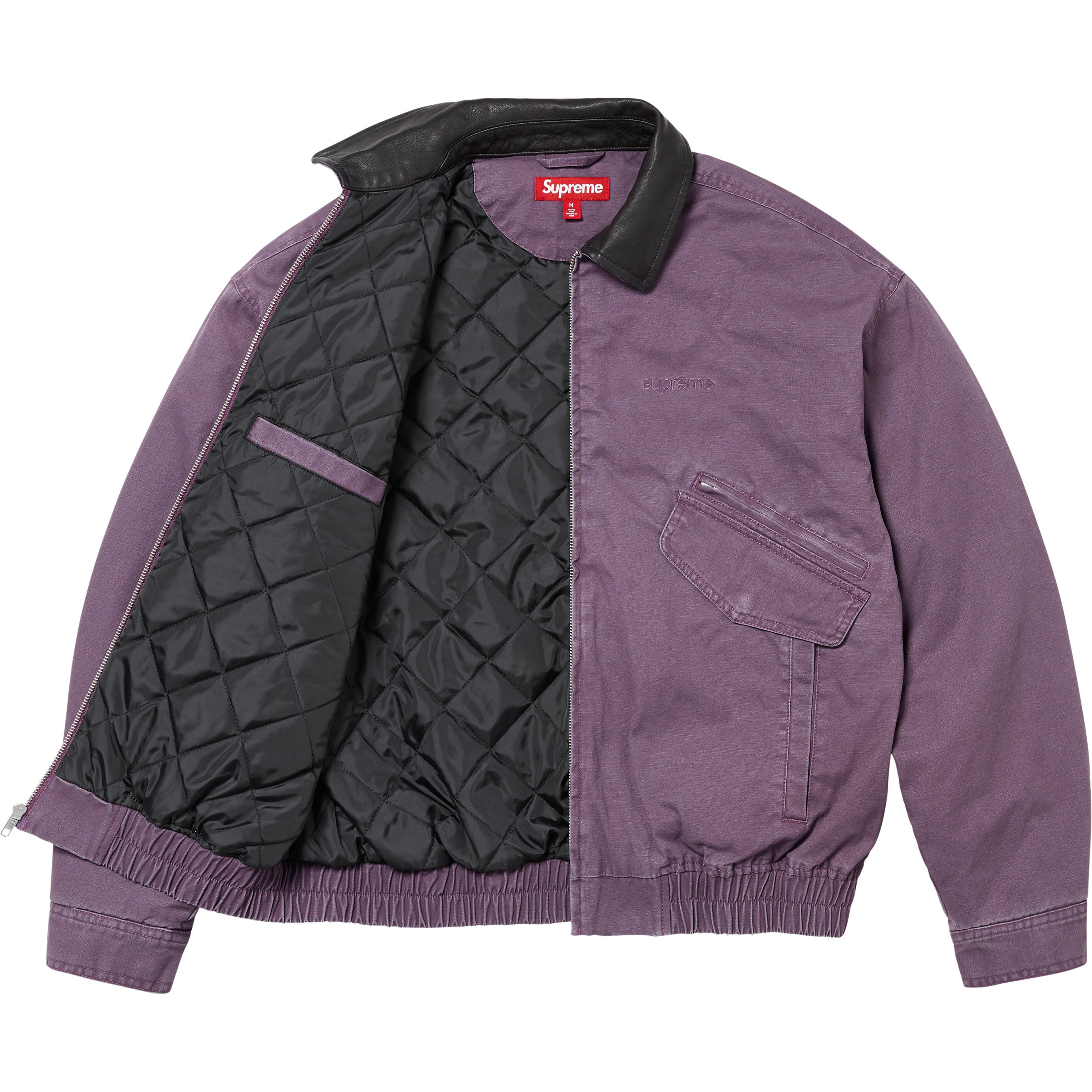 Leather Collar Utility Jacket