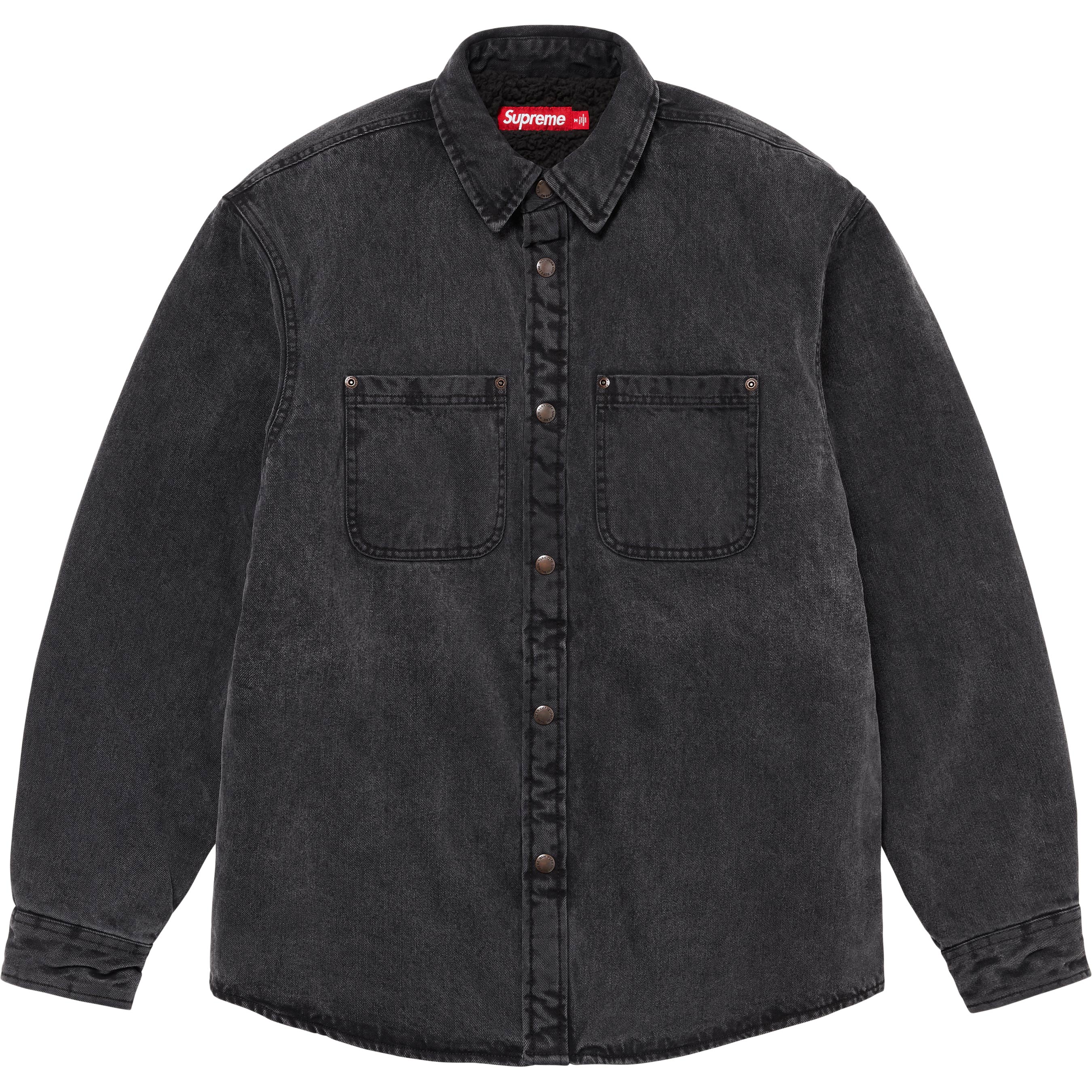 Faux Shearling Lined Work Shirt