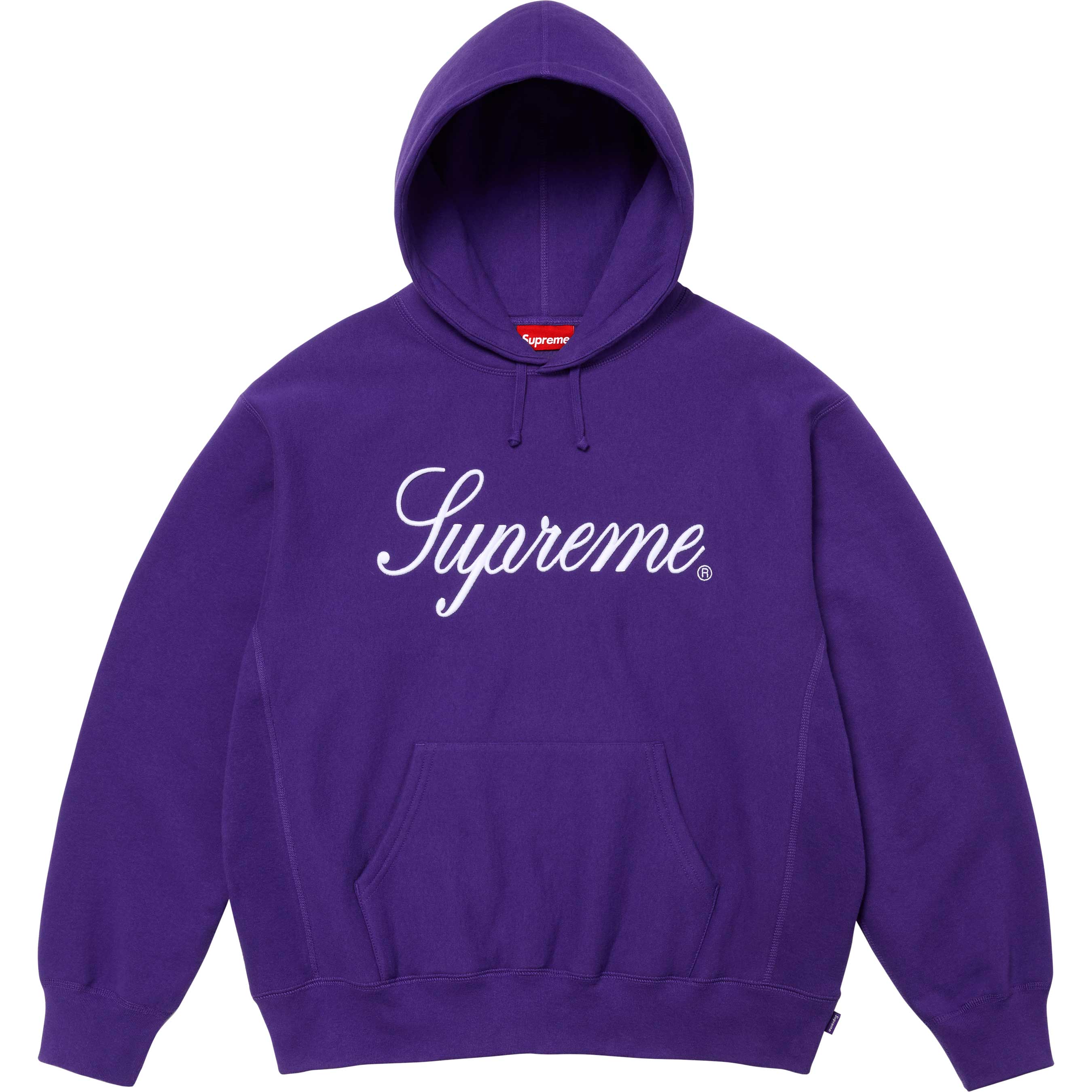 Embroidered Script Hooded Sweatshirt