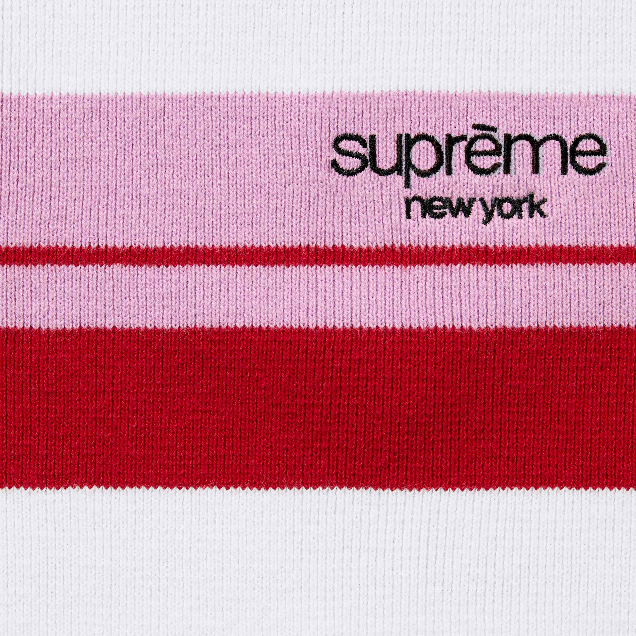 Stripe Zip L/S Polo