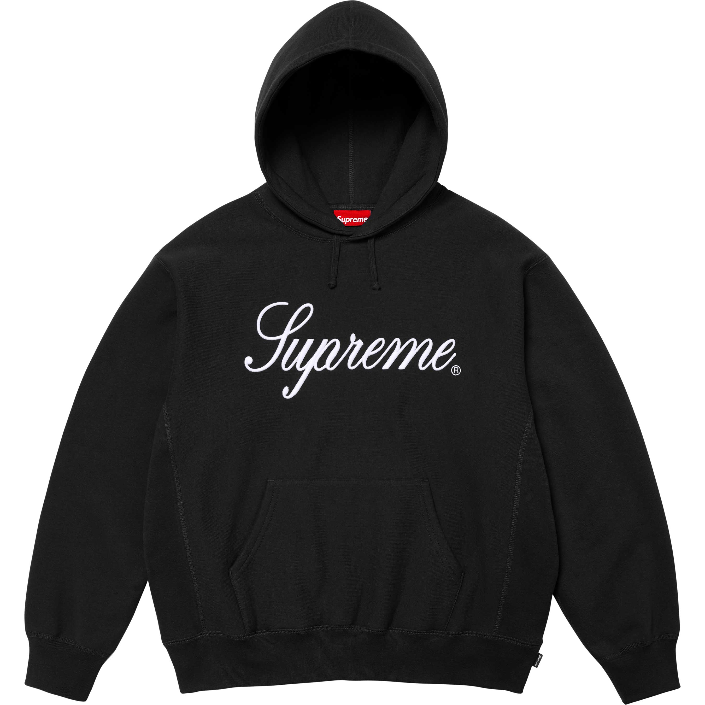 Embroidered Script Hooded Sweatshirt