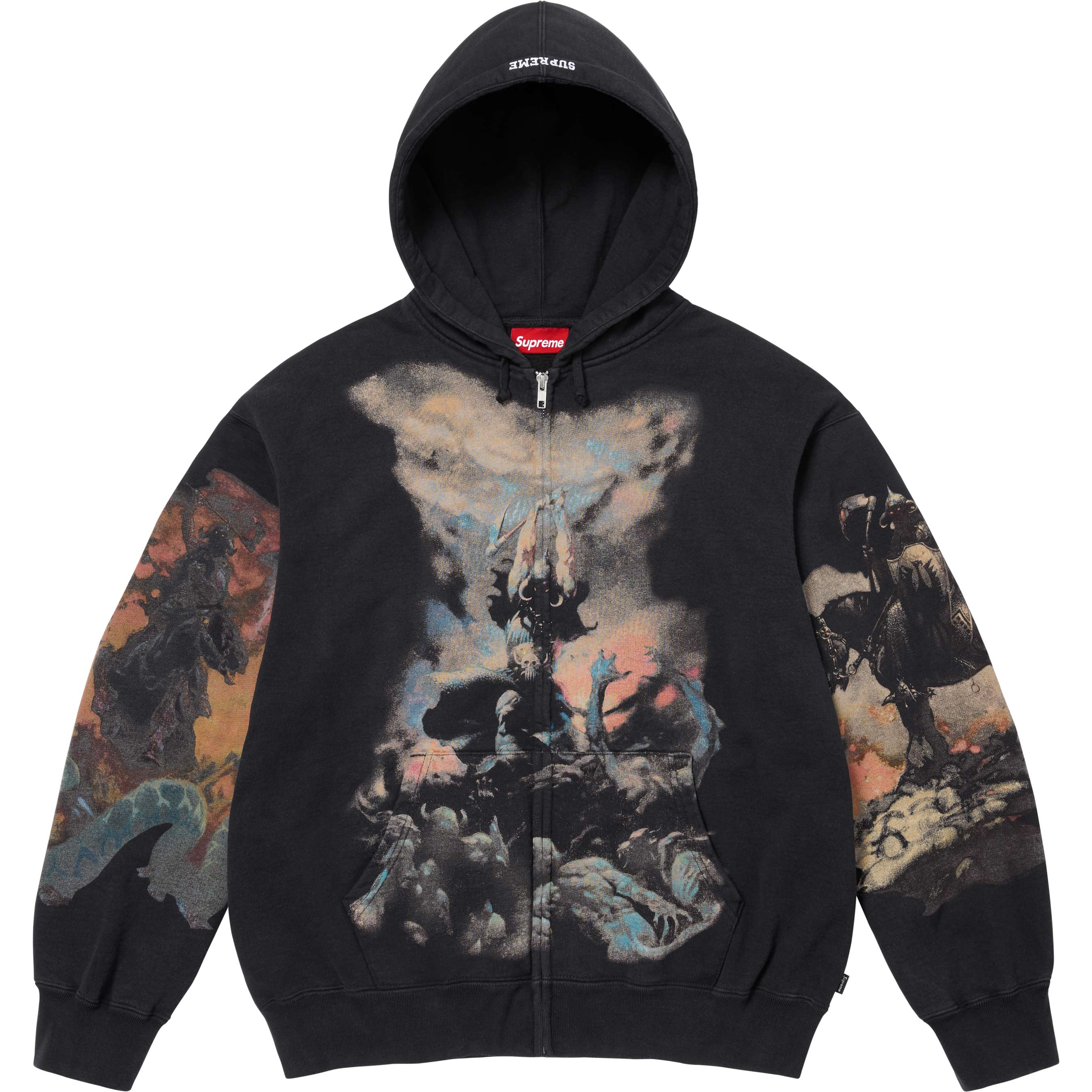 Supreme/Frank Frazetta Zip Up Hooded Sweatshirt