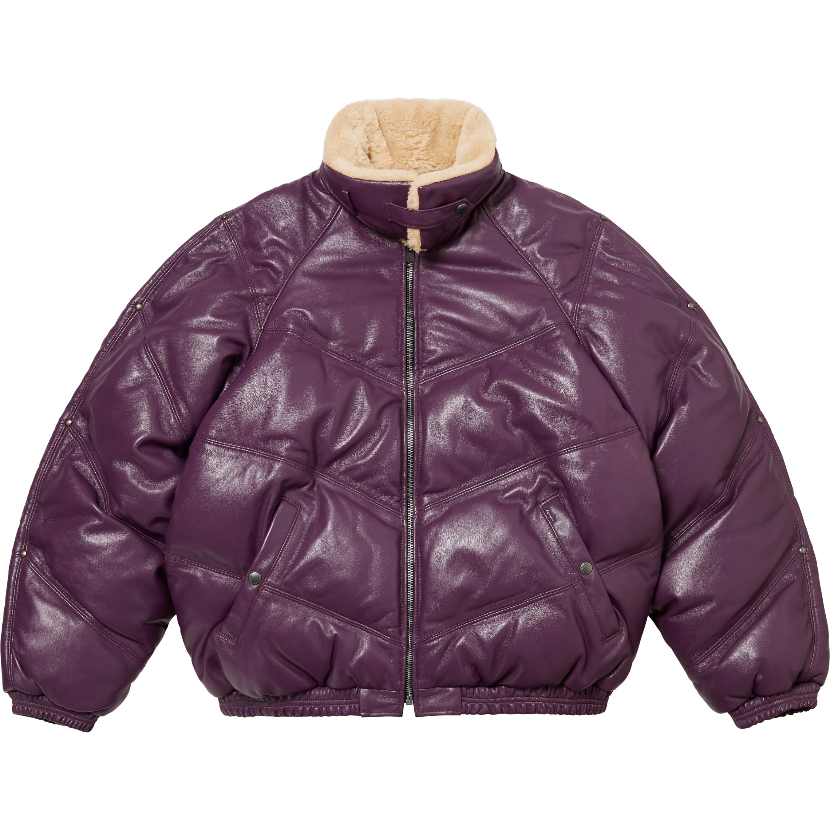 Supreme®/Schott® Chevron Leather Down Puffer Jacket