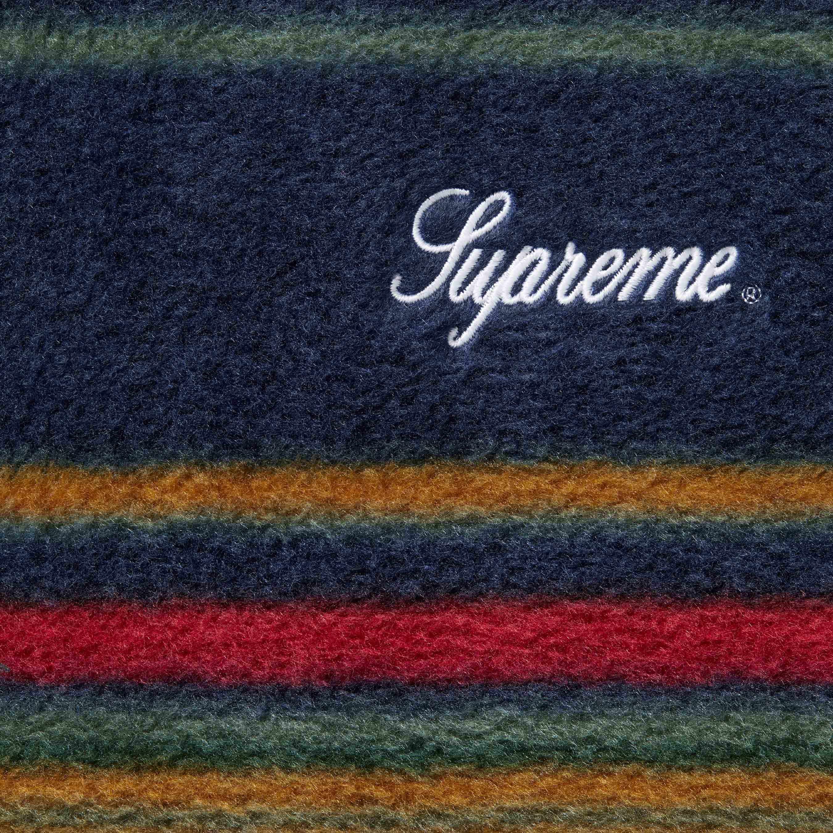 Stripe Zip Up Fleece Jacket
