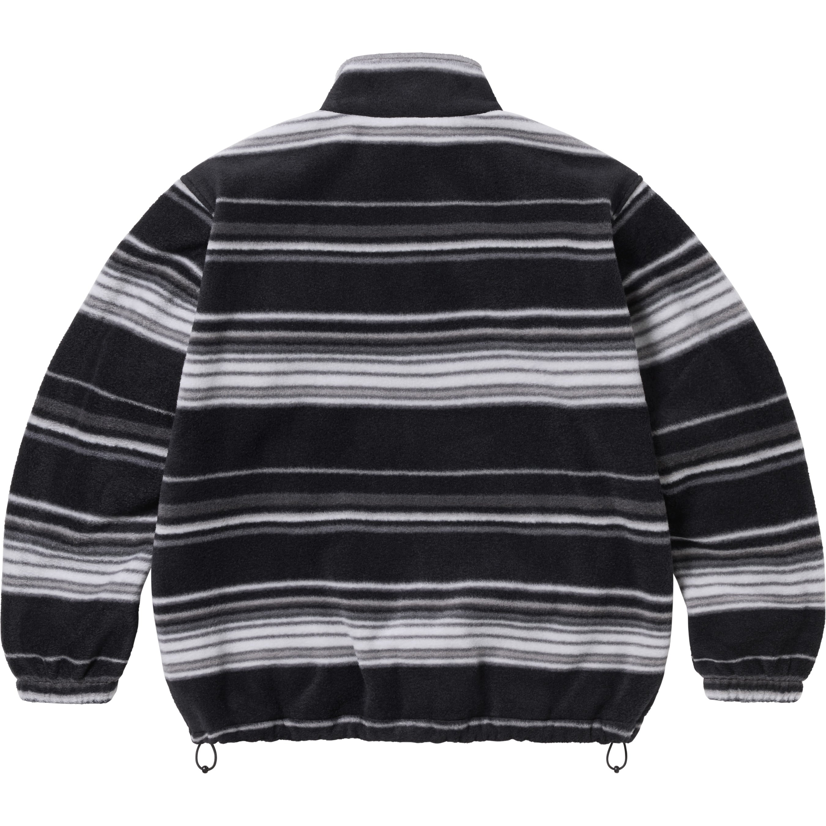 Stripe Zip Up Fleece Jacket