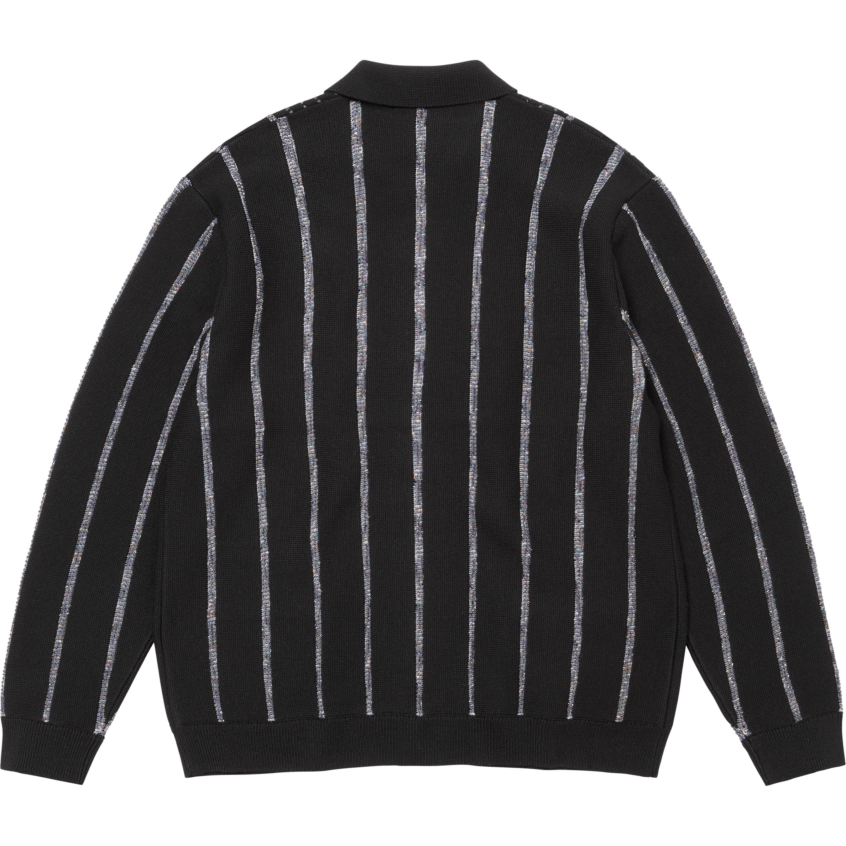 Speckle Stripe Zip Up Cardigan