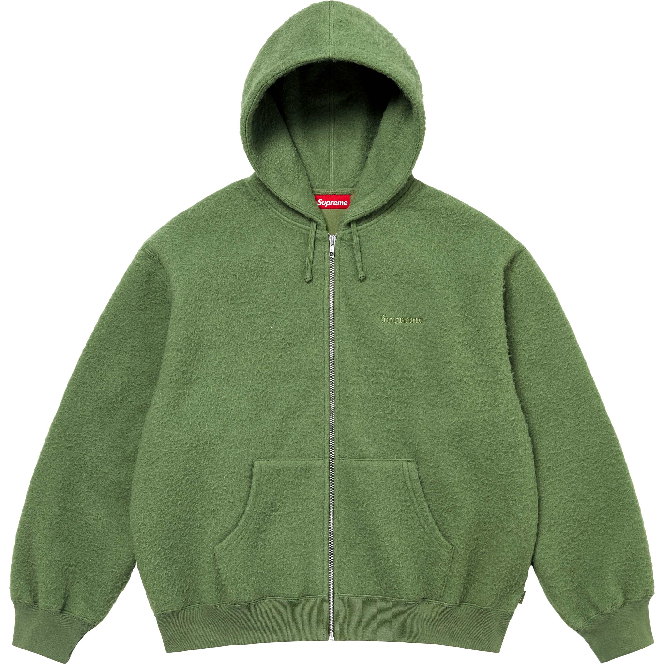 Pilled Zip Up Hooded Sweatshirt