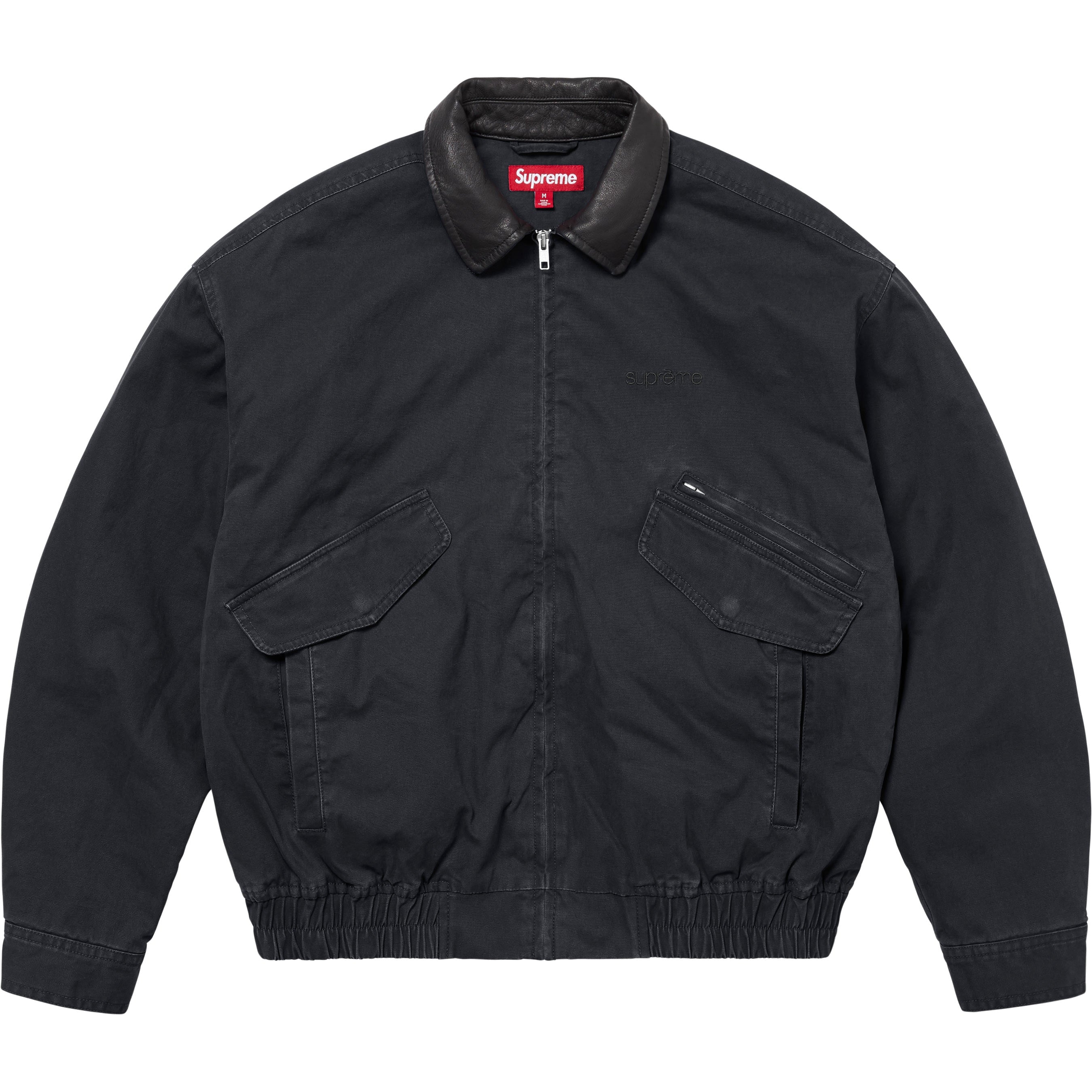 Leather Collar Utility Jacket