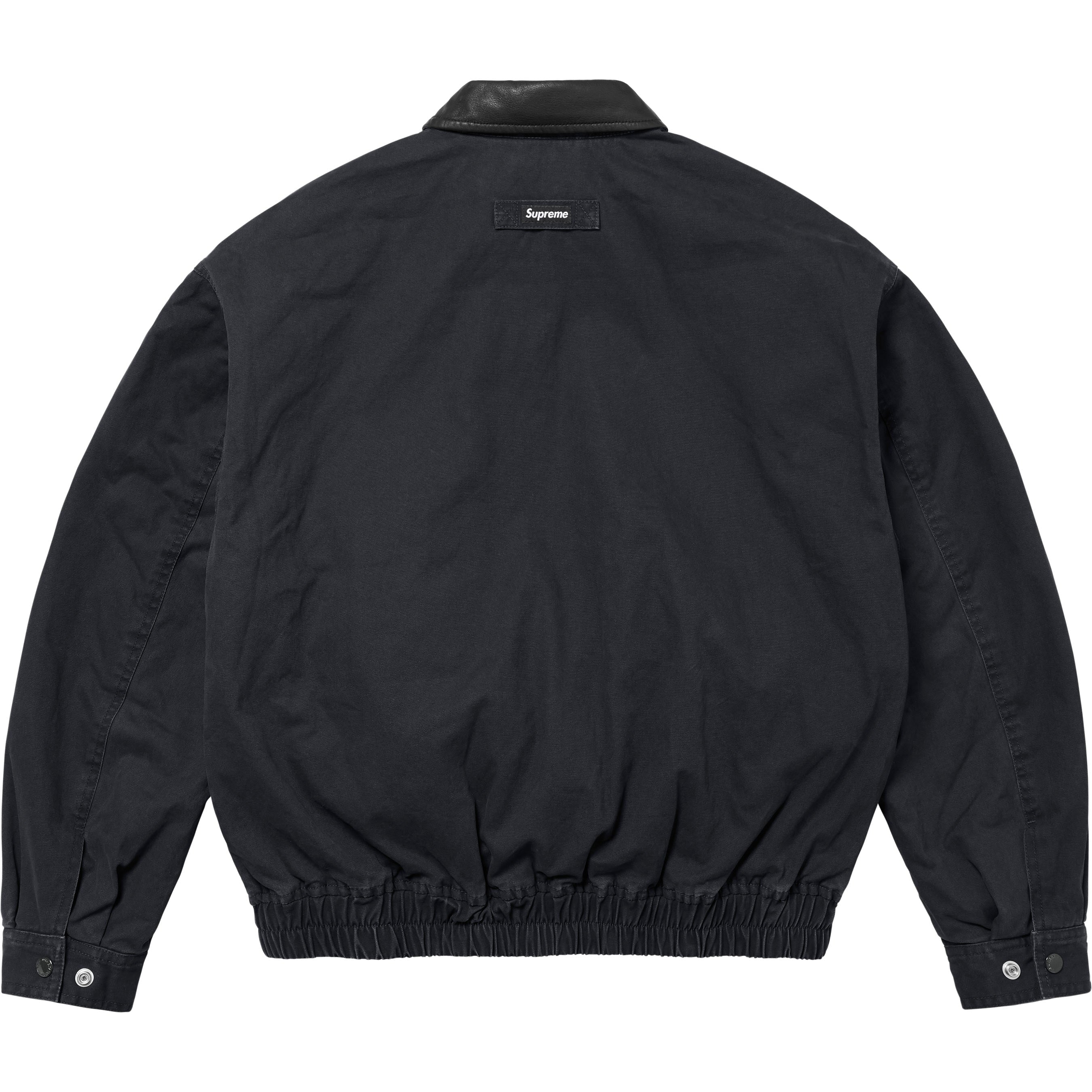 Leather Collar Utility Jacket