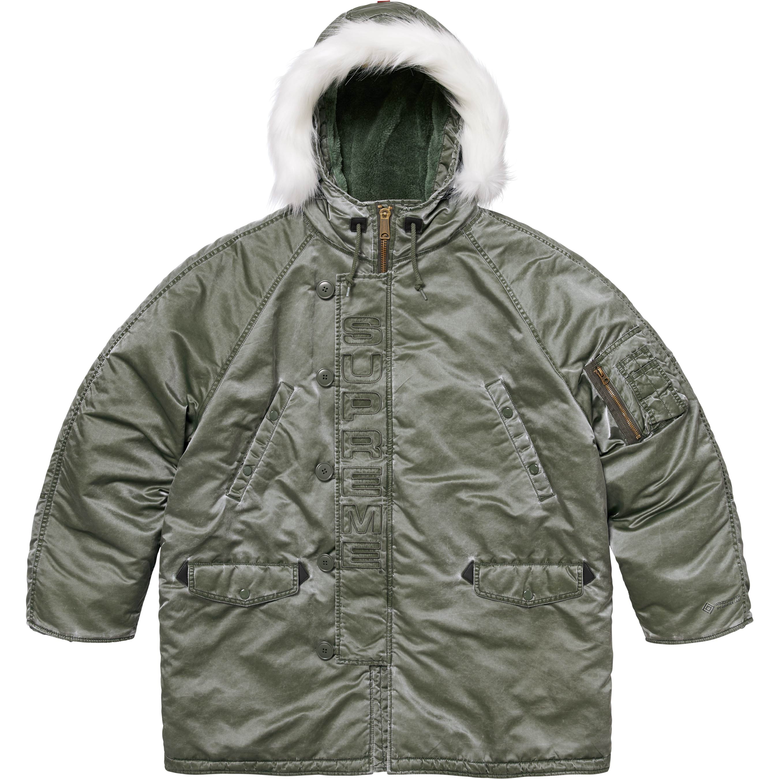 Washed Flight Satin N-3B Parka