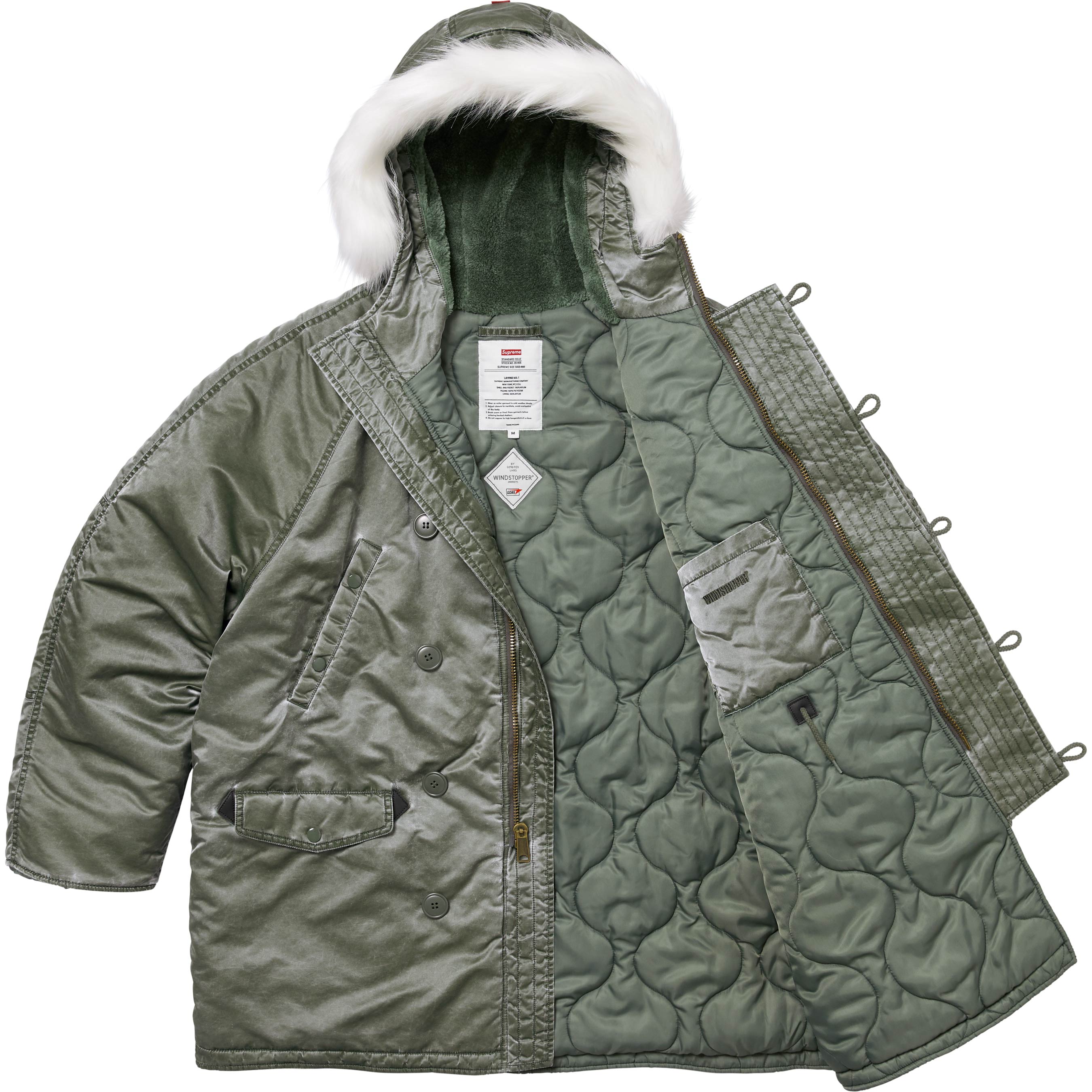 Washed Flight Satin N-3B Parka