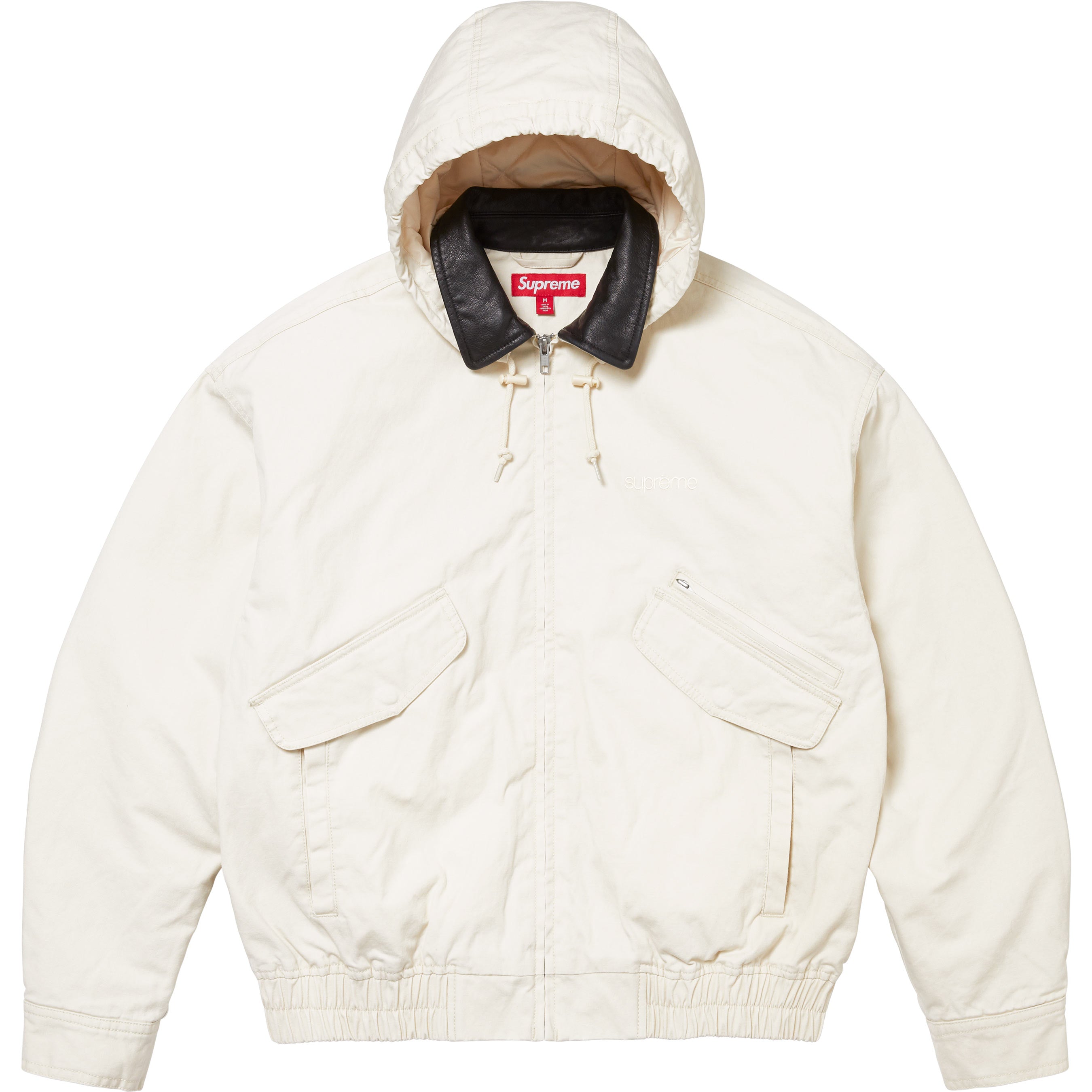 Leather Collar Utility Jacket