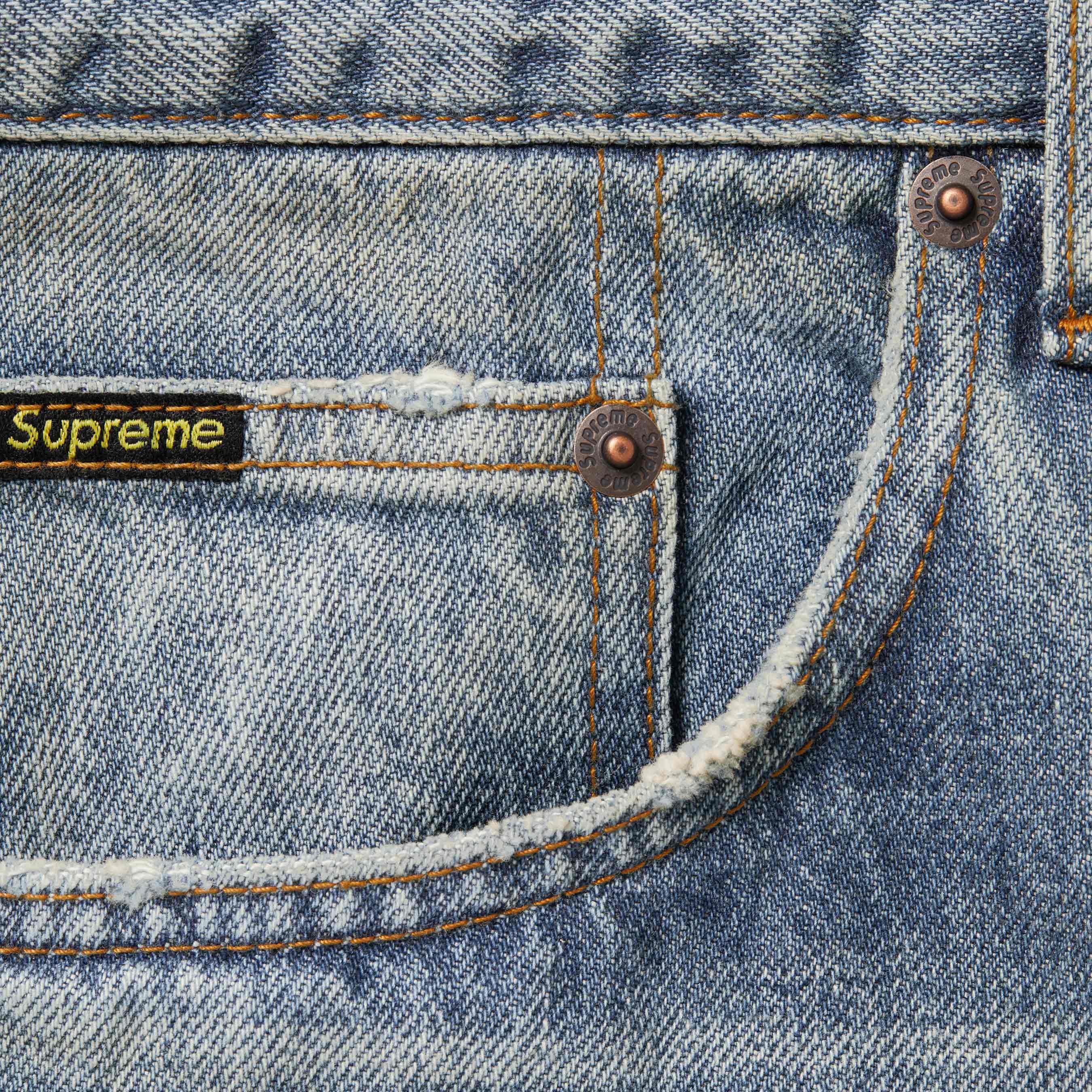 Distressed Loose Fit Selvedge Jean