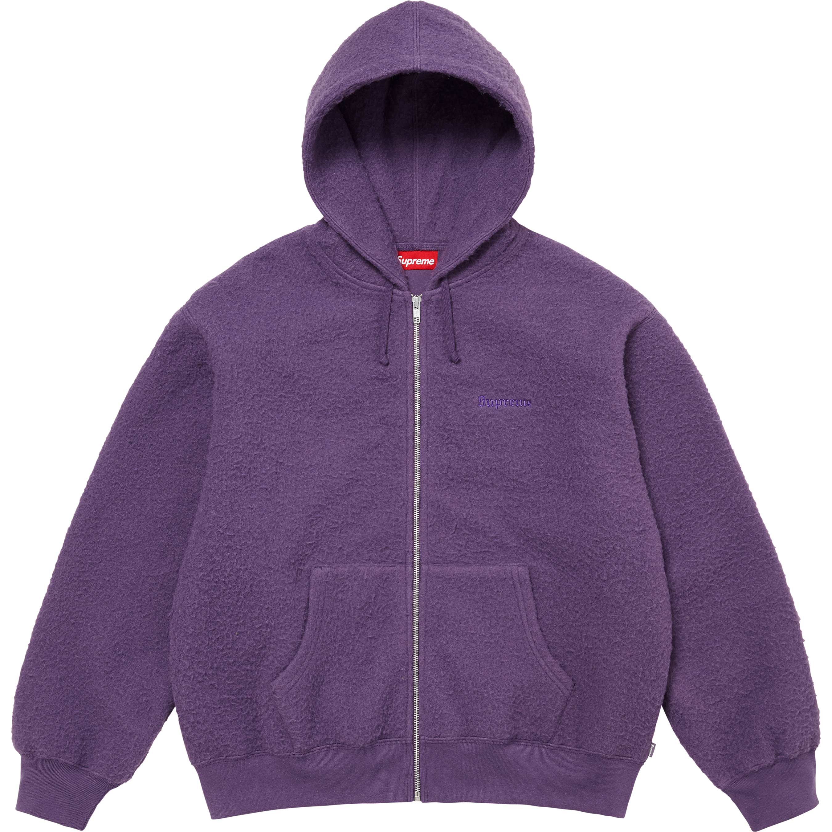 Pilled Zip Up Hooded Sweatshirt