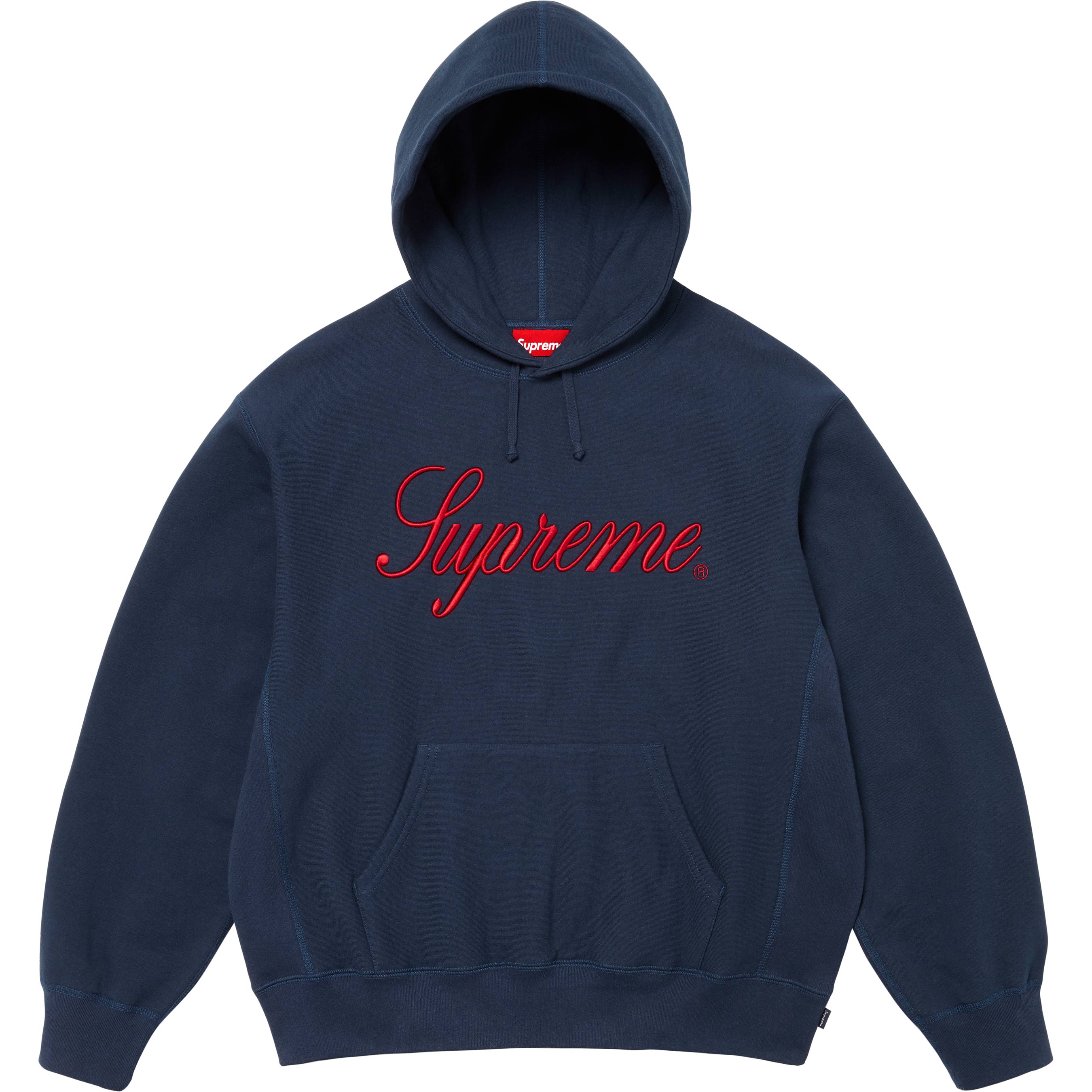 Embroidered Script Hooded Sweatshirt
