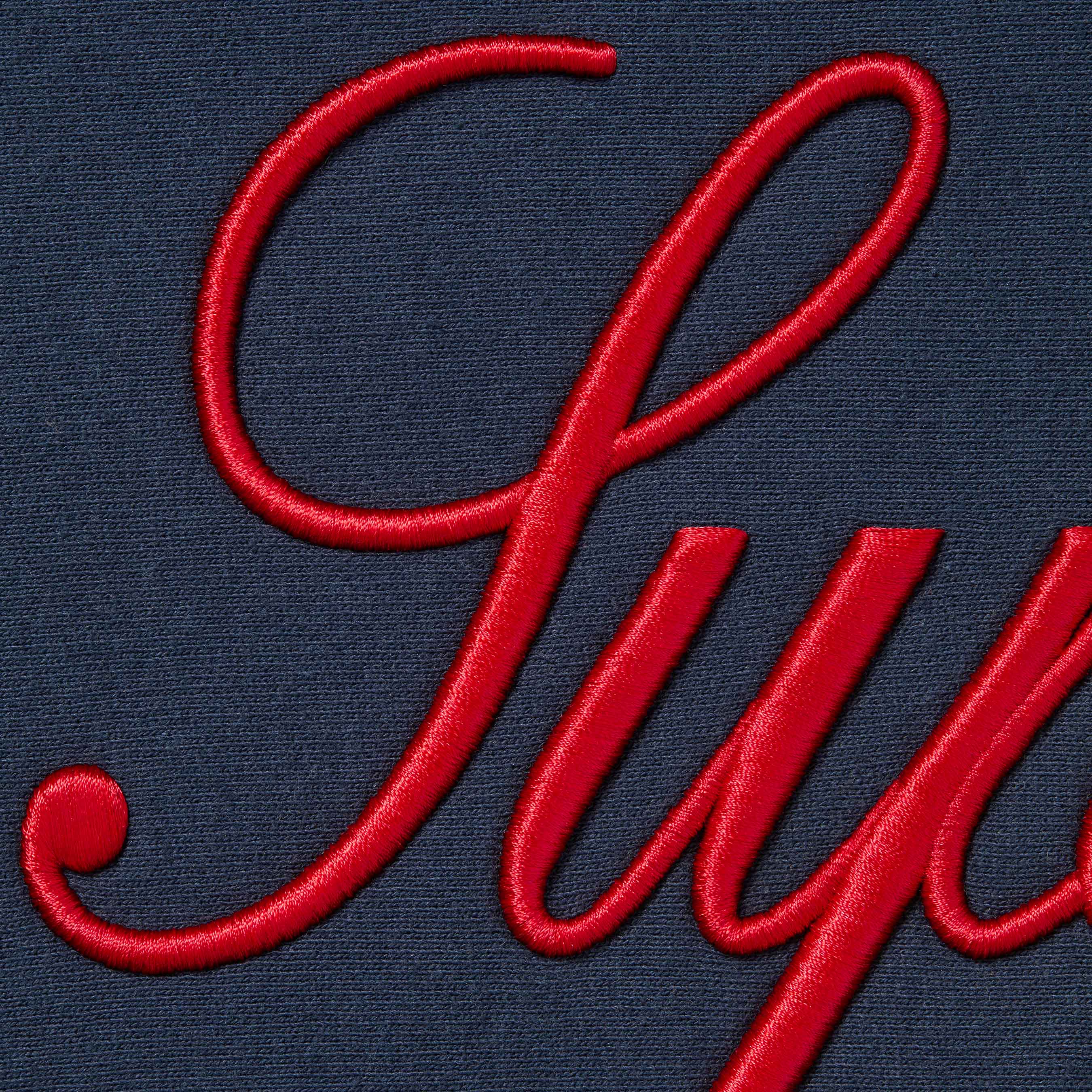 Embroidered Script Hooded Sweatshirt