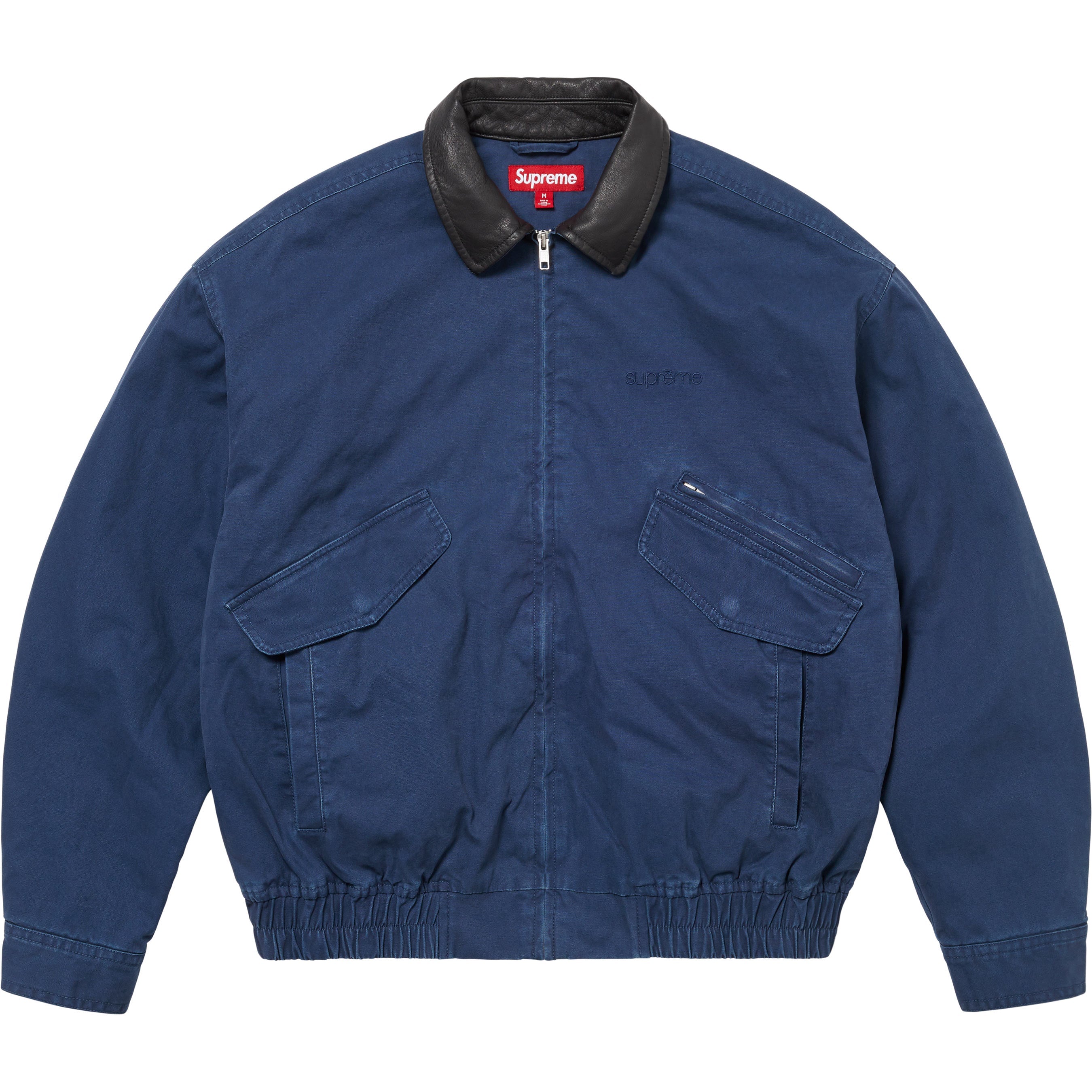 Leather Collar Utility Jacket