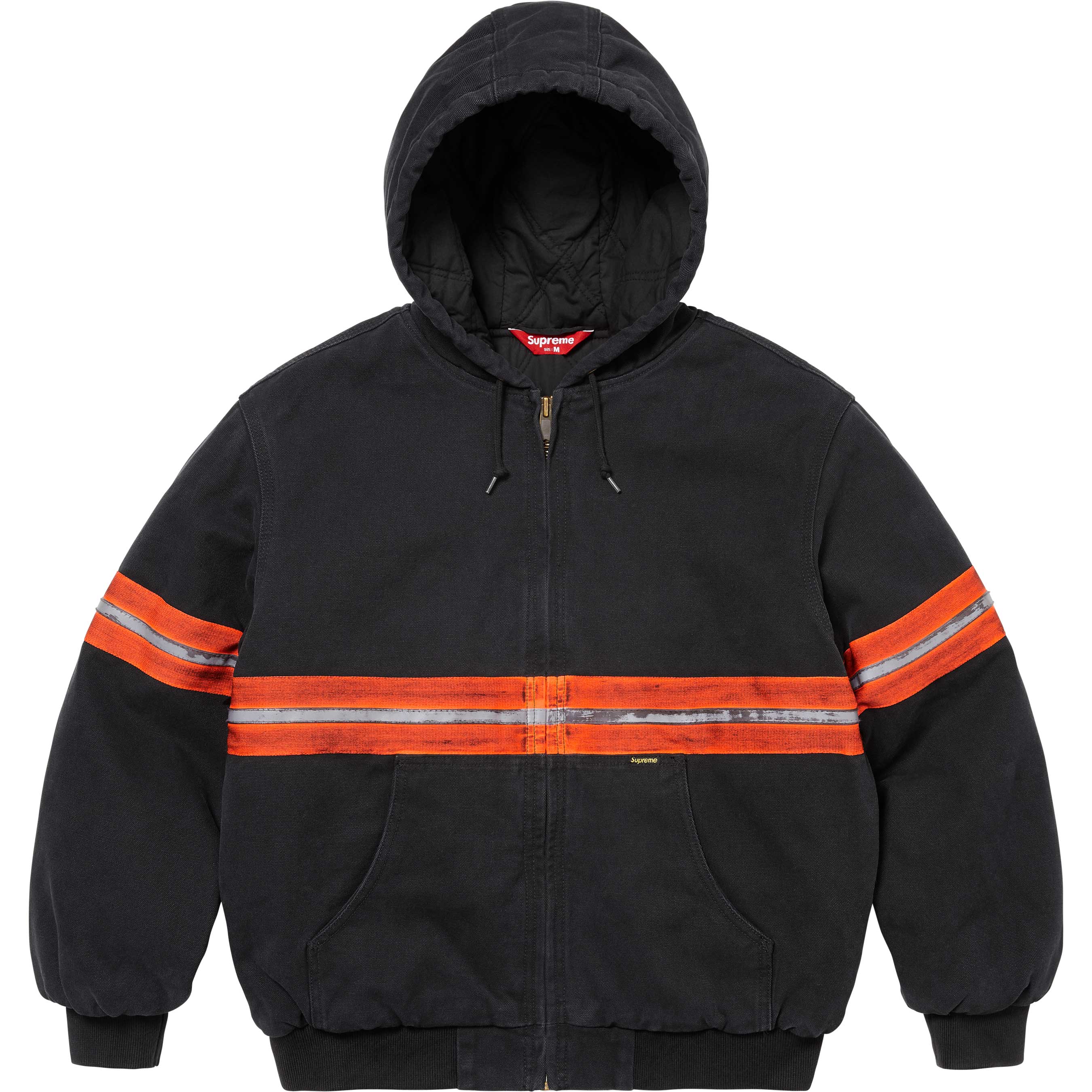 Reflective Stripe Hooded Work Jacket