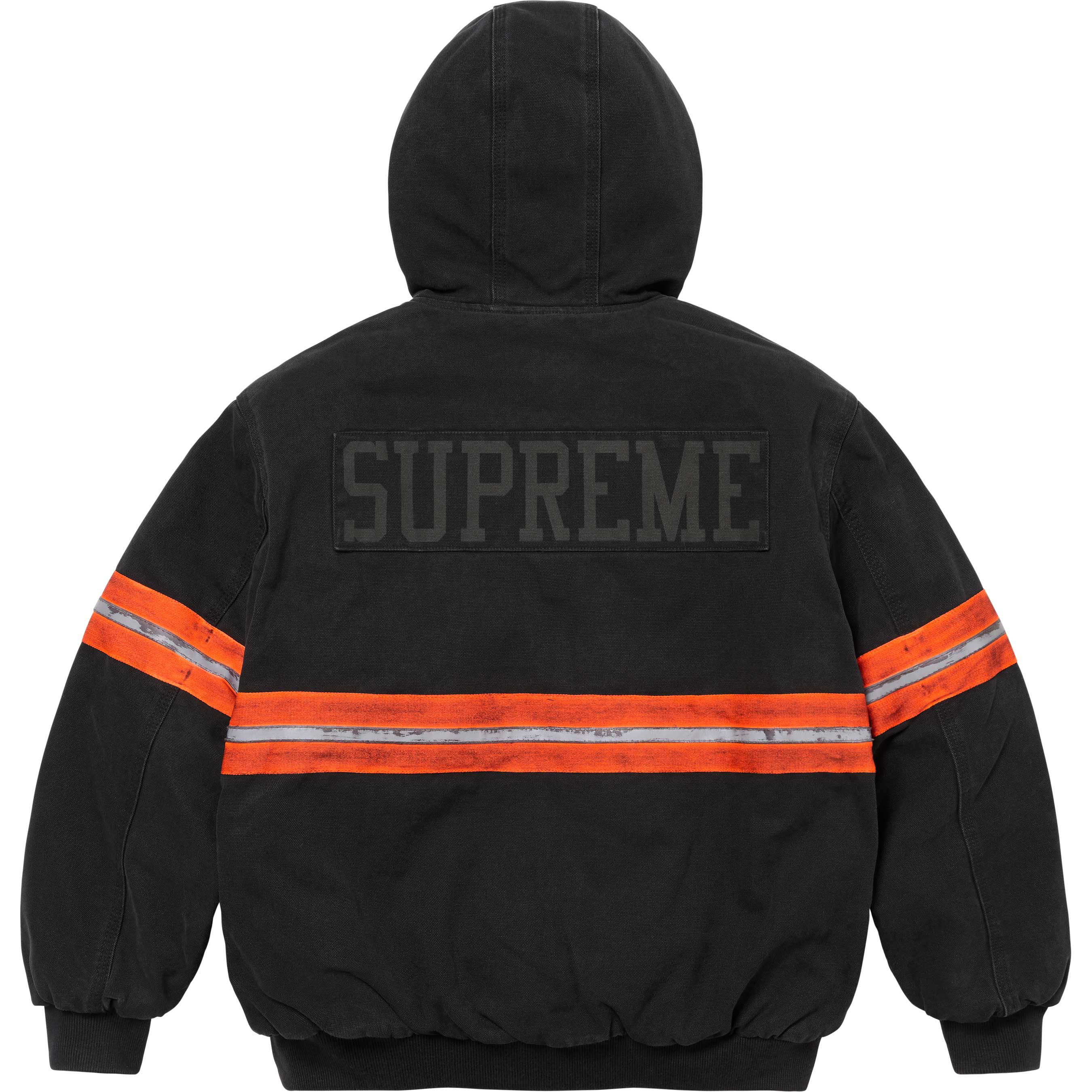 Reflective Stripe Hooded Work Jacket