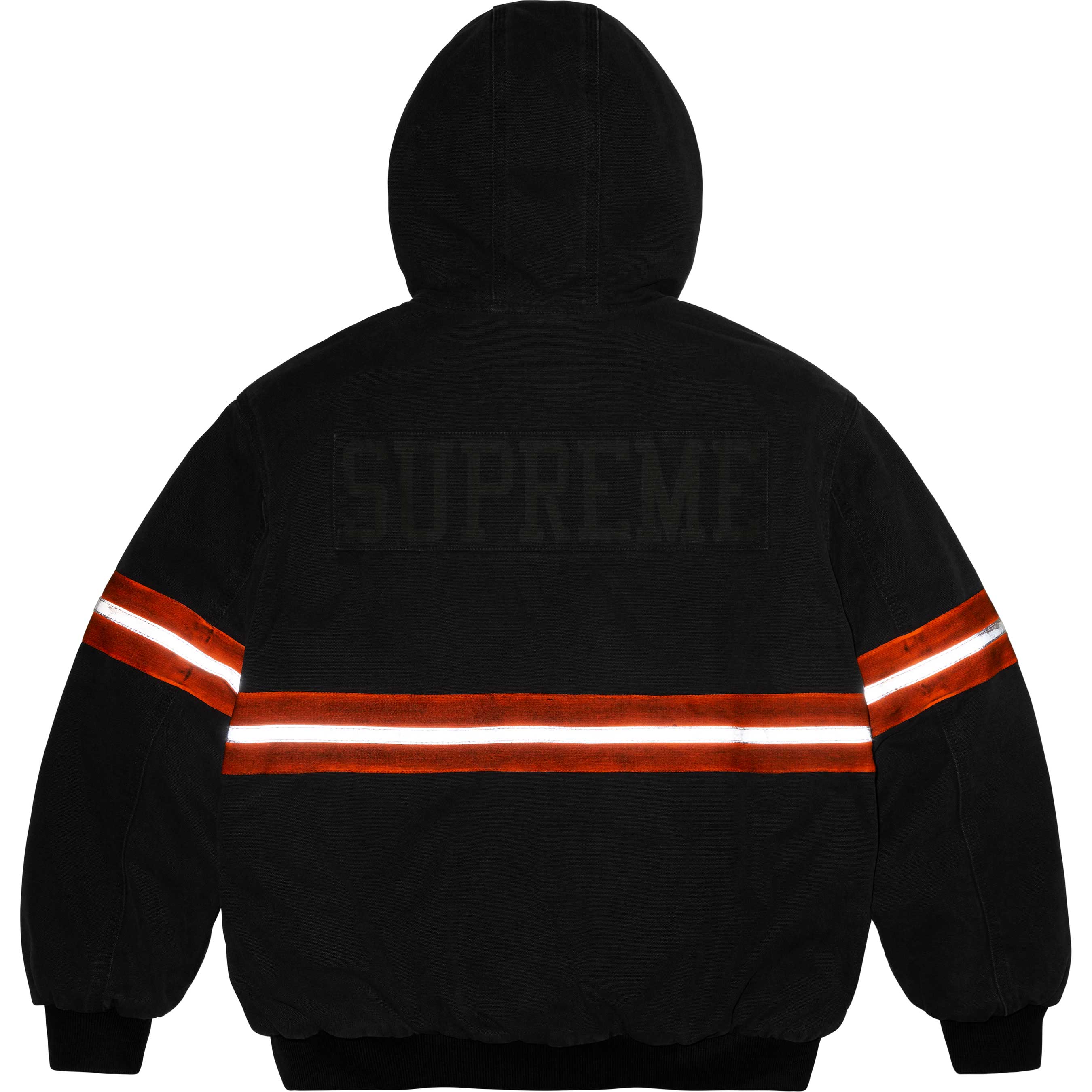 Reflective Stripe Hooded Work Jacket