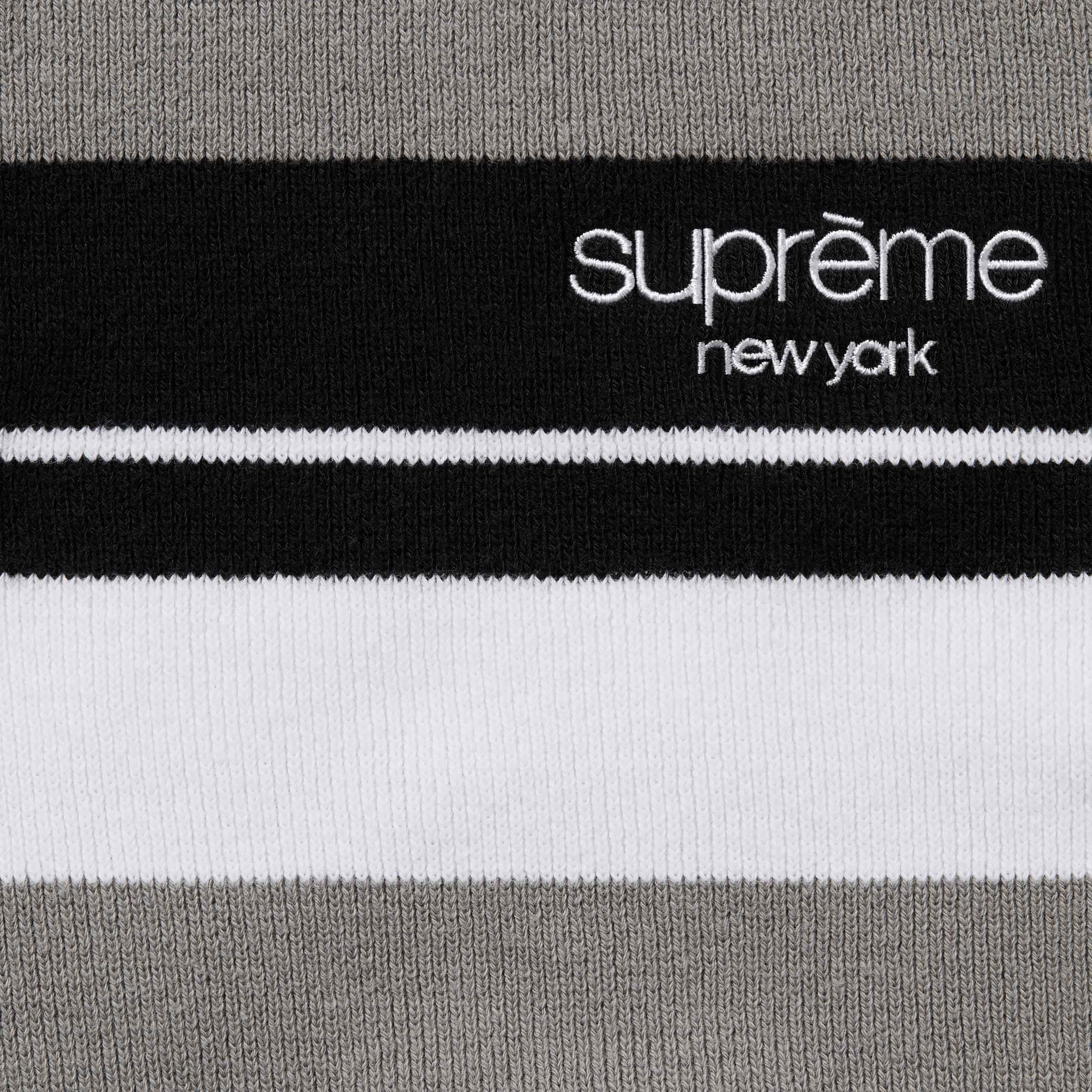 Stripe Zip L/S Polo