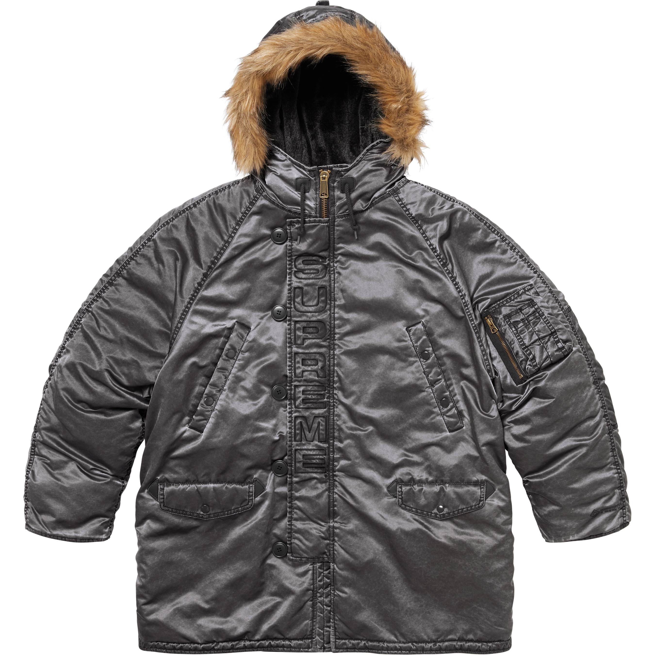 Washed Flight Satin N-3B Parka