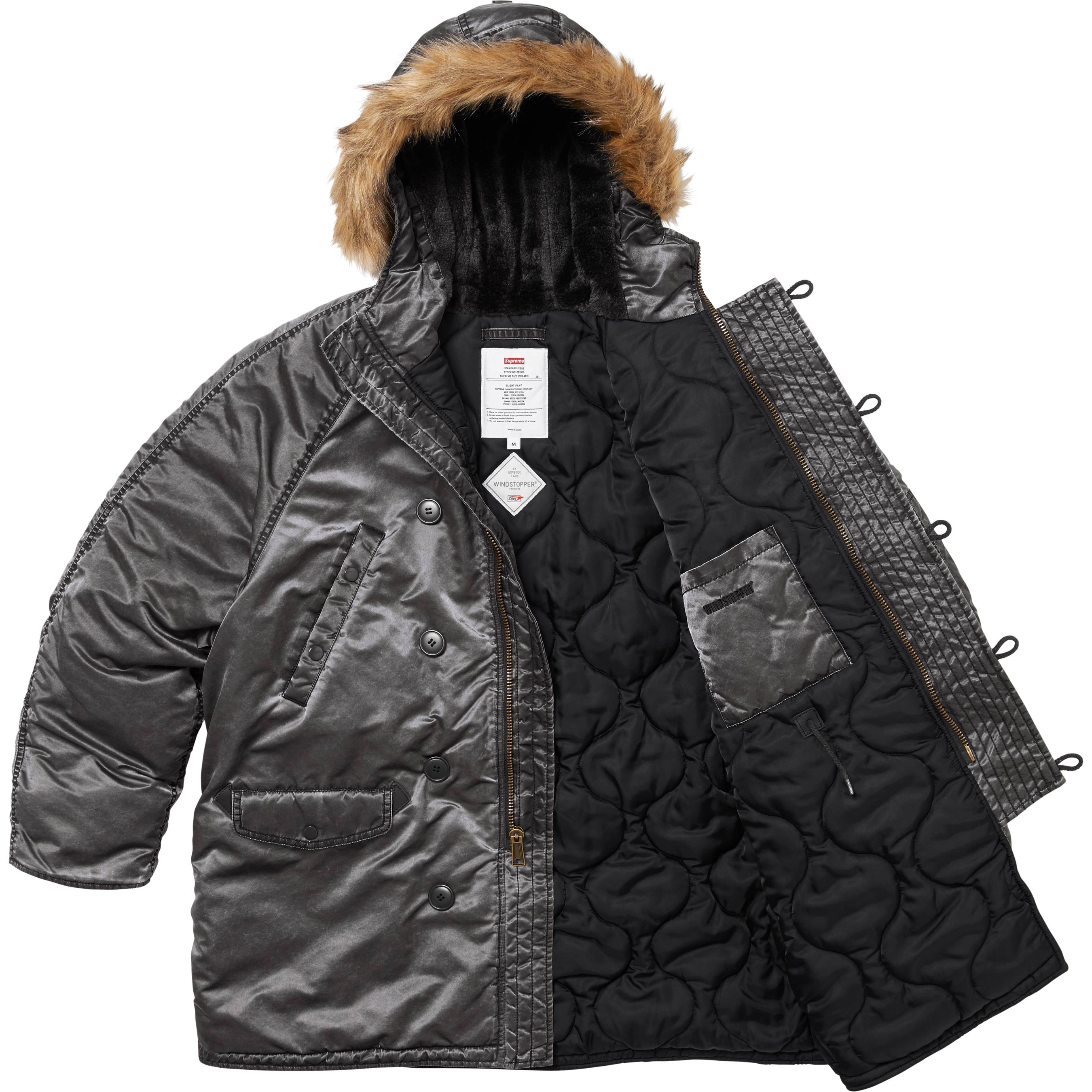 Washed Flight Satin N-3B Parka