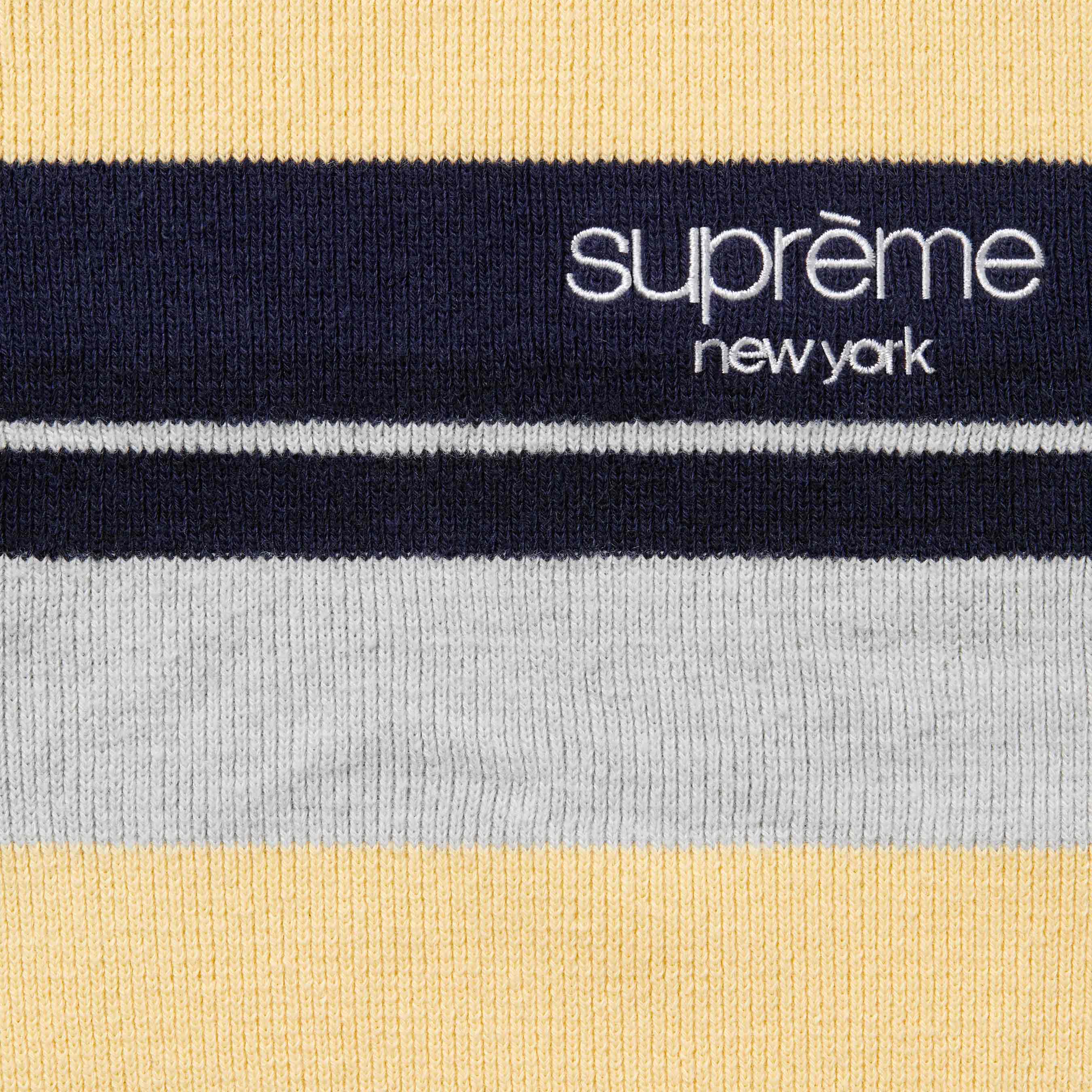 Stripe Zip L/S Polo